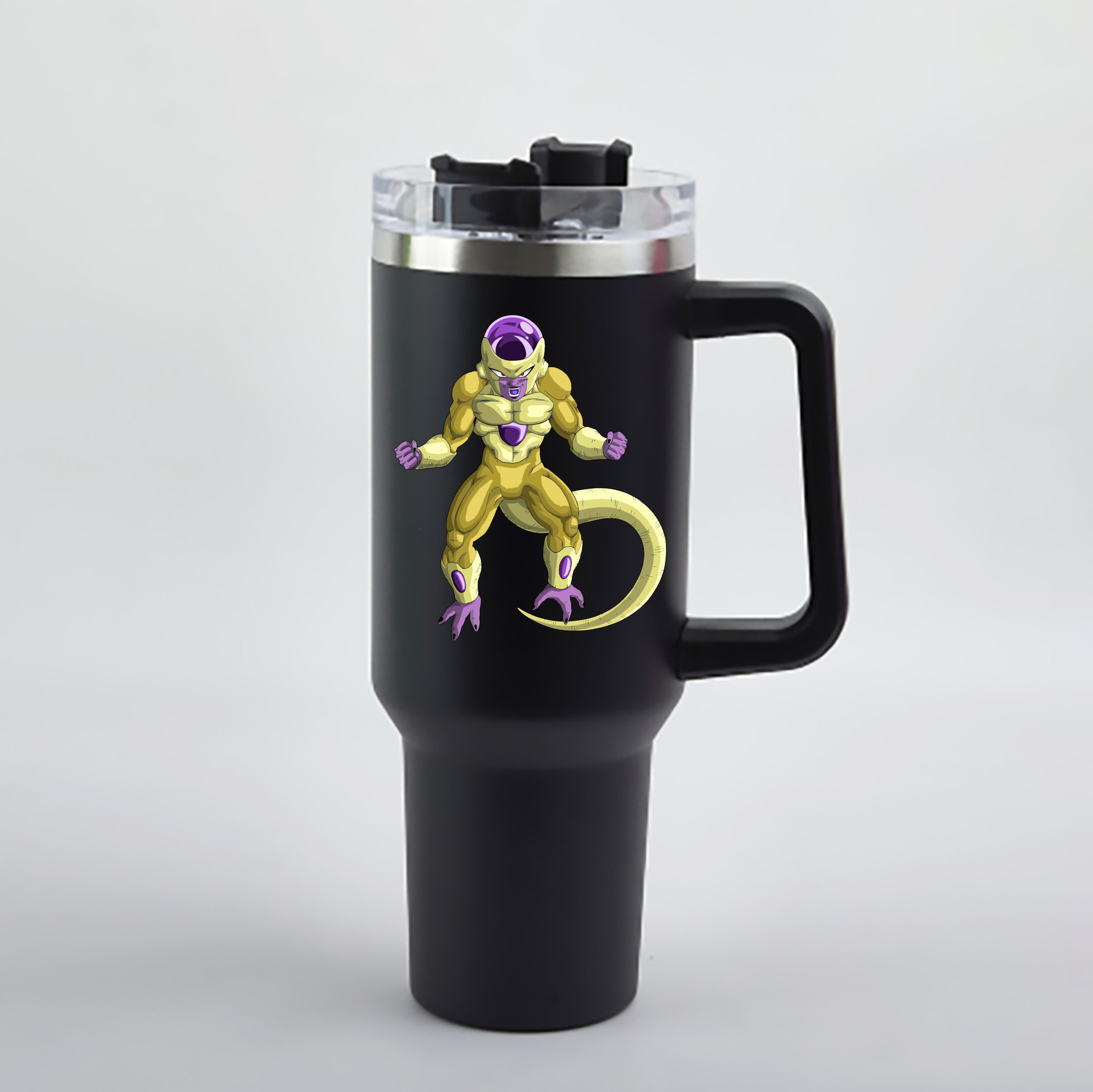 （画像用） ドラゴンボール フリーザ DRAGON BALL Frieza 1200mL車用タンブラー - クリスタルステッカー（プラスチックストロー付き）