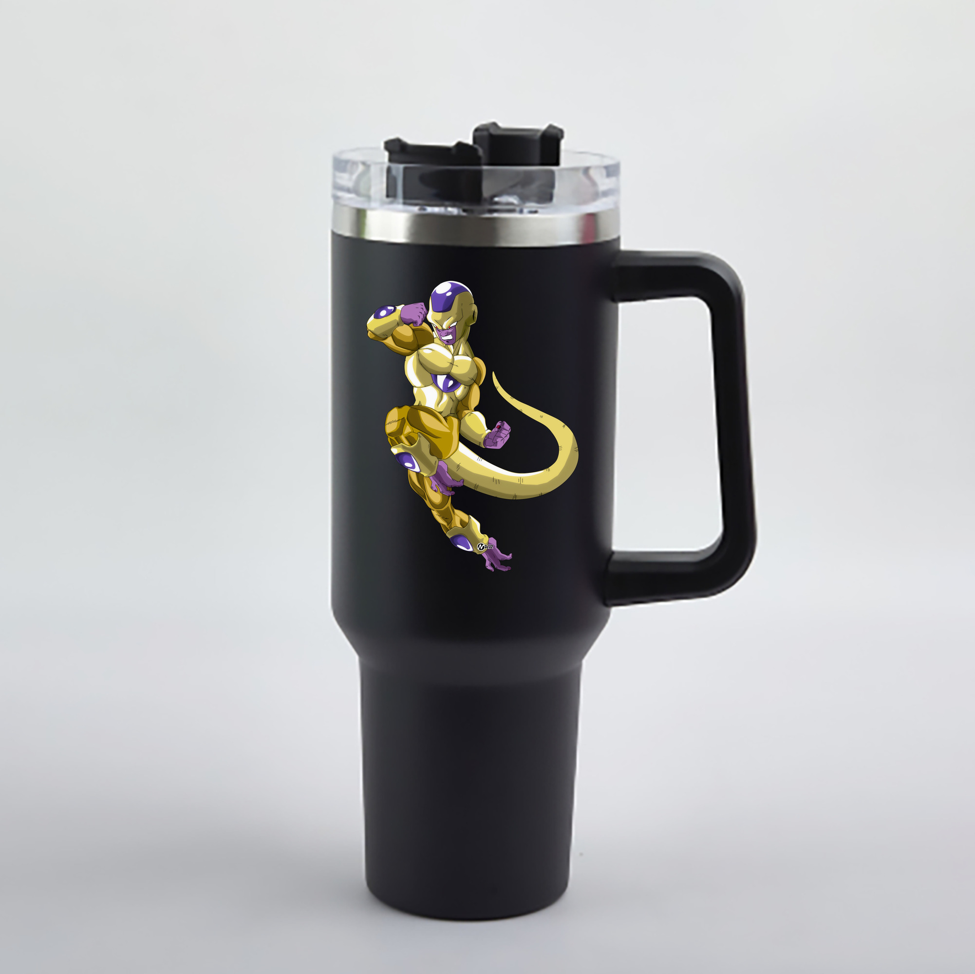 （画像用） ドラゴンボール フリーザ DRAGON BALL Frieza 1200mL車用タンブラー - クリスタルステッカー（プラスチックストロー付き）