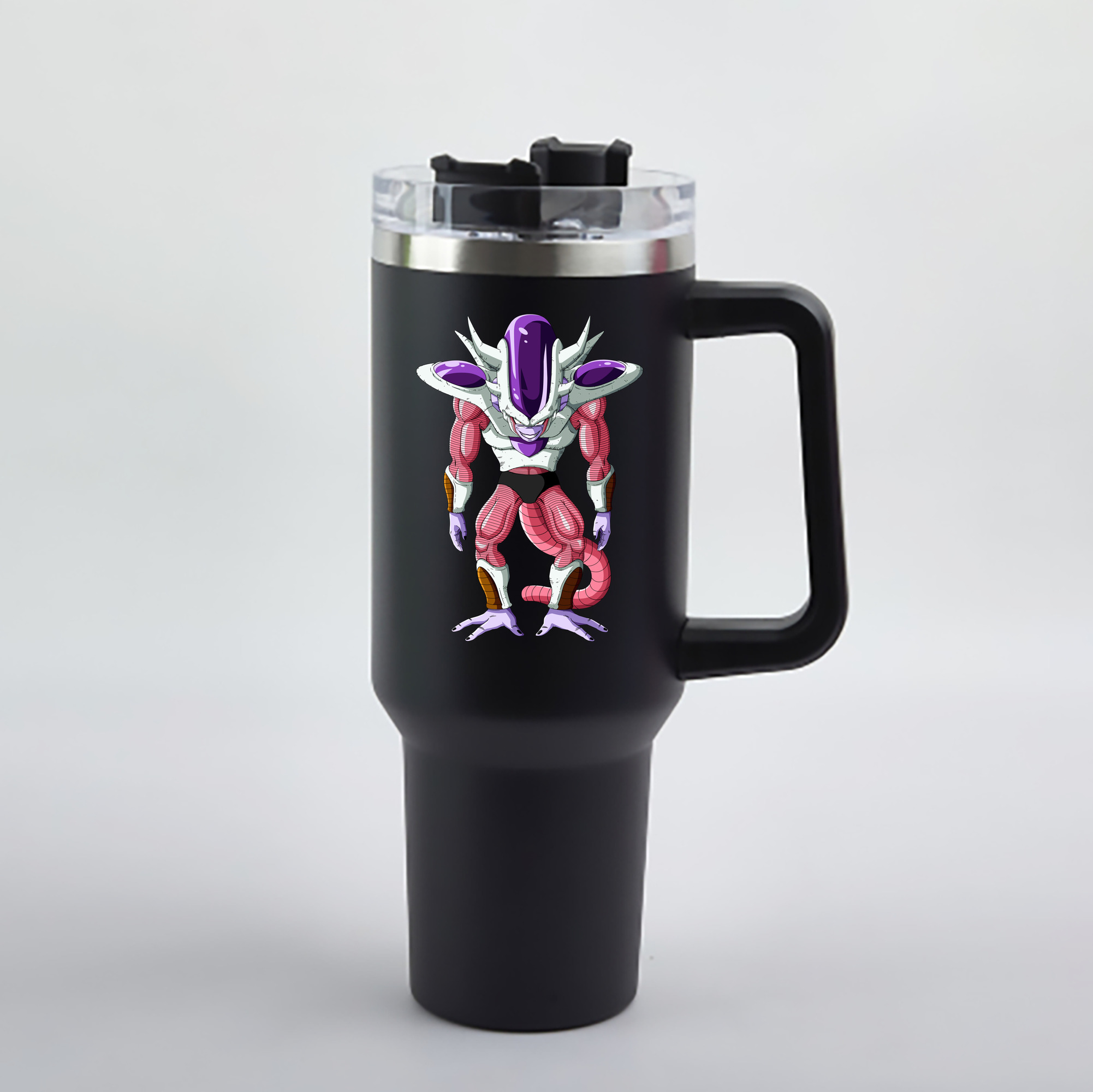 （画像用） ドラゴンボール フリーザ DRAGON BALL Frieza 1200mL車用タンブラー - クリスタルステッカー（プラスチックストロー付き）