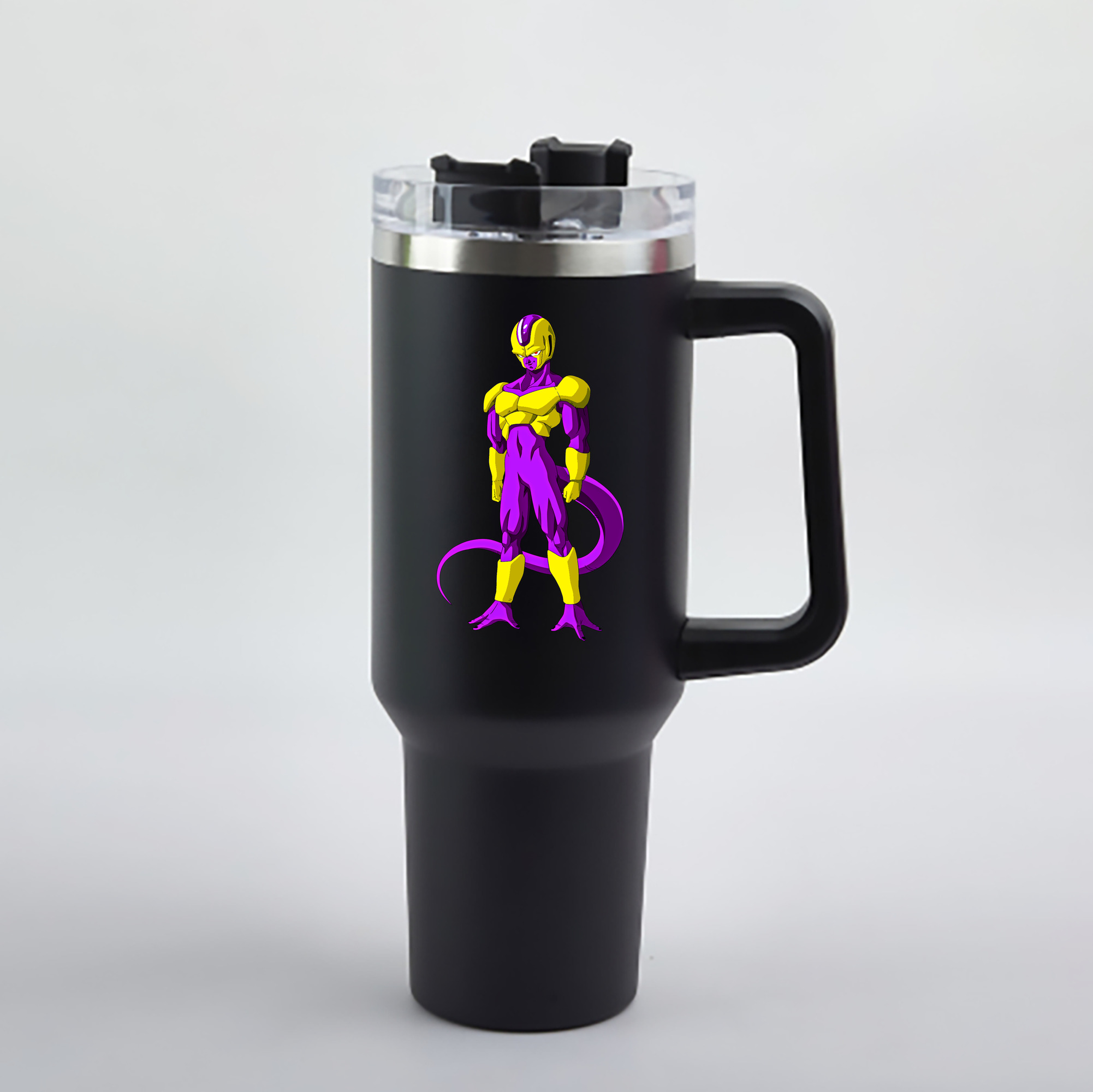 （画像用） ドラゴンボール フリーザ DRAGON BALL Frieza 1200mL車用タンブラー - クリスタルステッカー（プラスチックストロー付き）