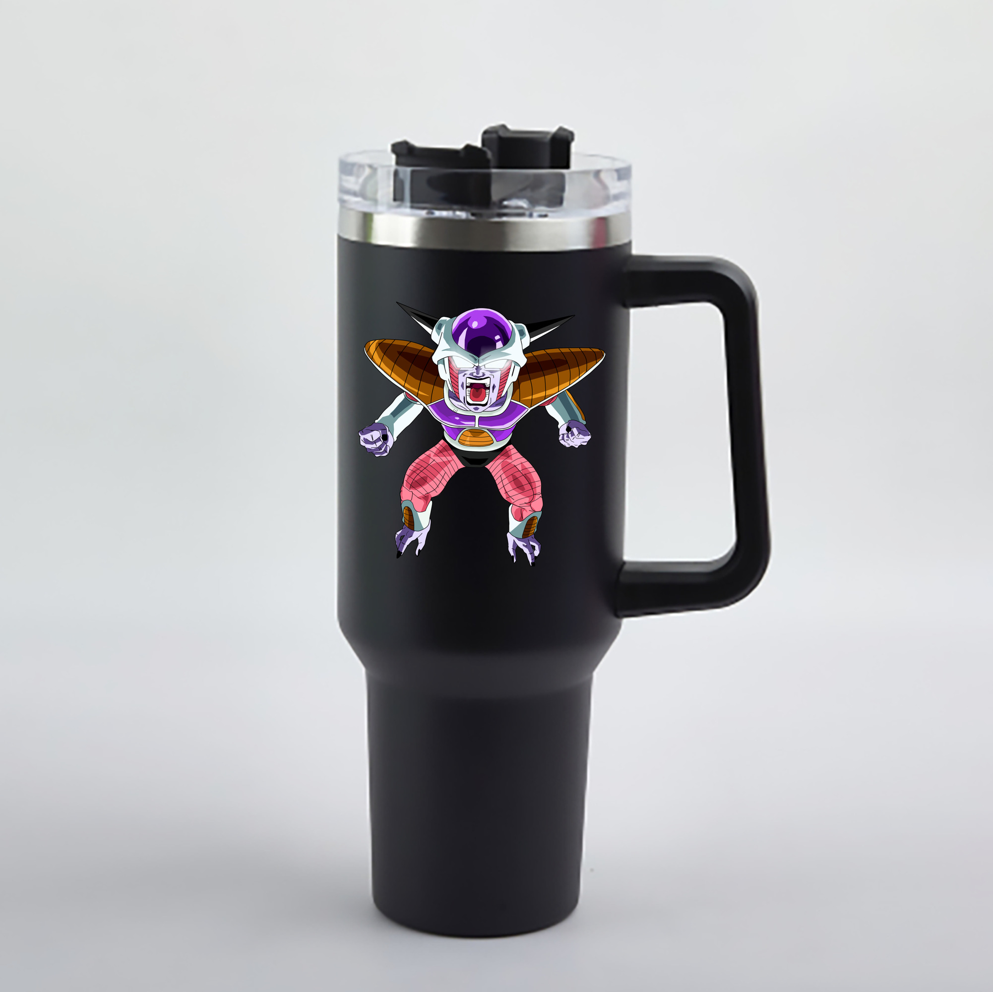 （画像用） ドラゴンボール フリーザ DRAGON BALL Frieza 1200mL車用タンブラー - クリスタルステッカー（プラスチックストロー付き）