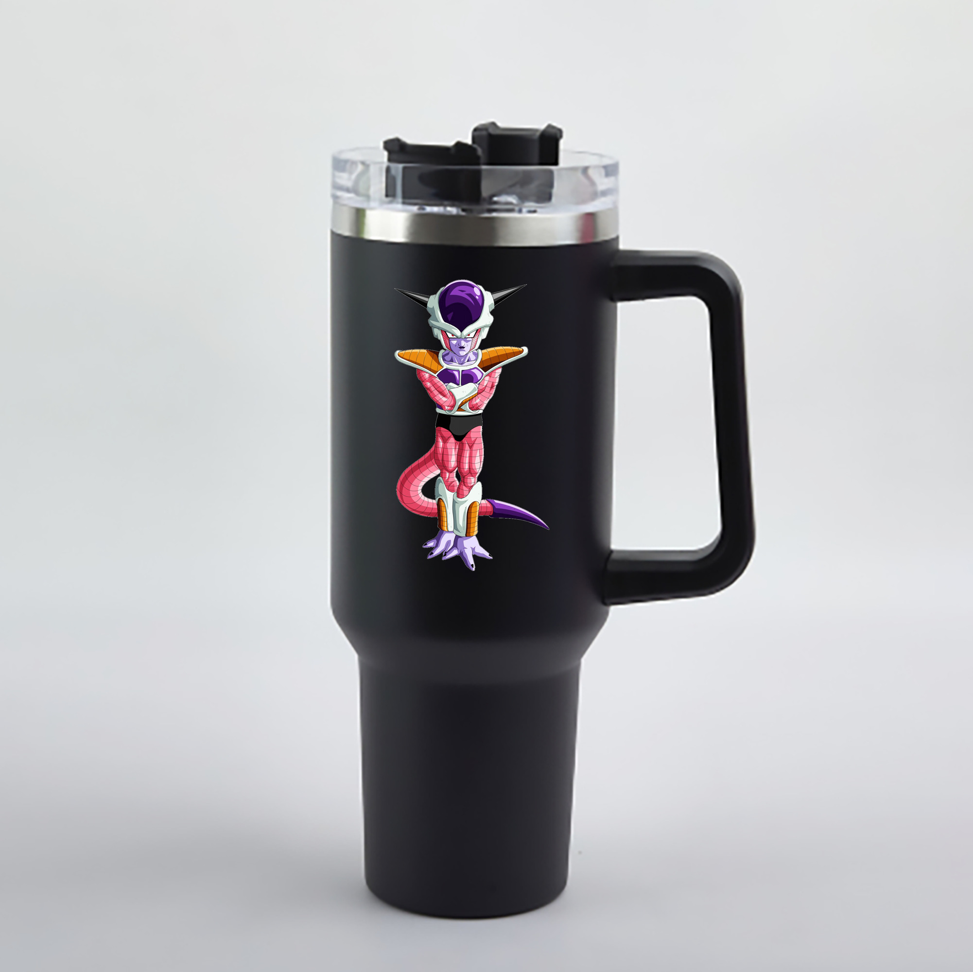 （画像用） ドラゴンボール フリーザ DRAGON BALL Frieza 1200mL車用タンブラー - クリスタルステッカー（プラスチックストロー付き）