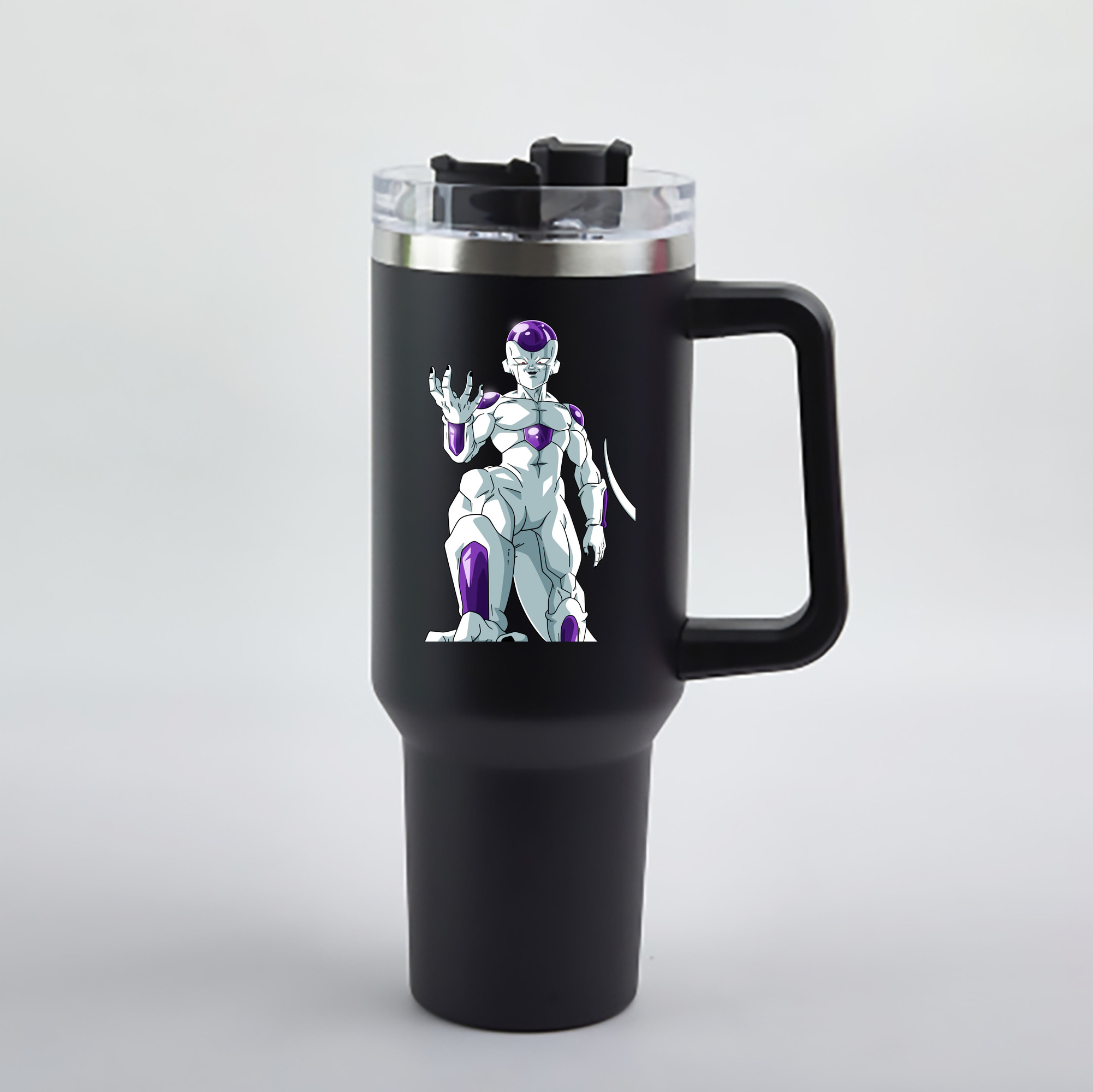 （画像用） ドラゴンボール フリーザ DRAGON BALL Frieza 1200mL車用タンブラー - クリスタルステッカー（プラスチックストロー付き）