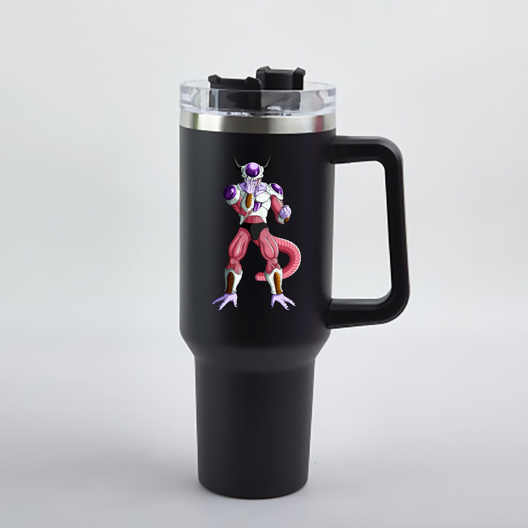 （画像用） ドラゴンボール フリーザ DRAGON BALL Frieza 1200mL車用タンブラー - クリスタルステッカー（プラスチックストロー付き）