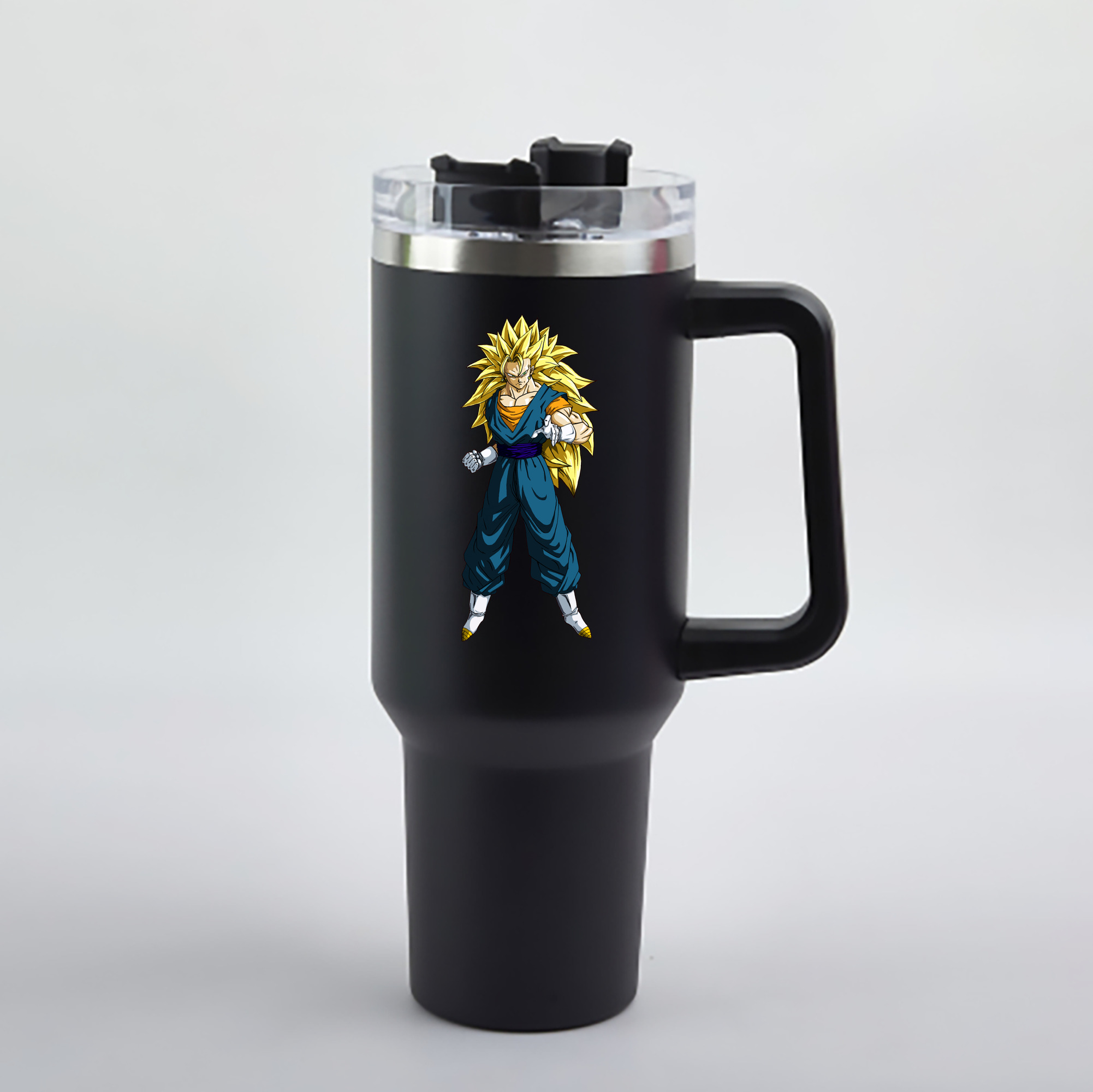 （画像用） ドラゴンボール ベジット DRAGON BALL Vegetto 1200mL車用タンブラー - クリスタルステッカー（プラスチックストロー付き）