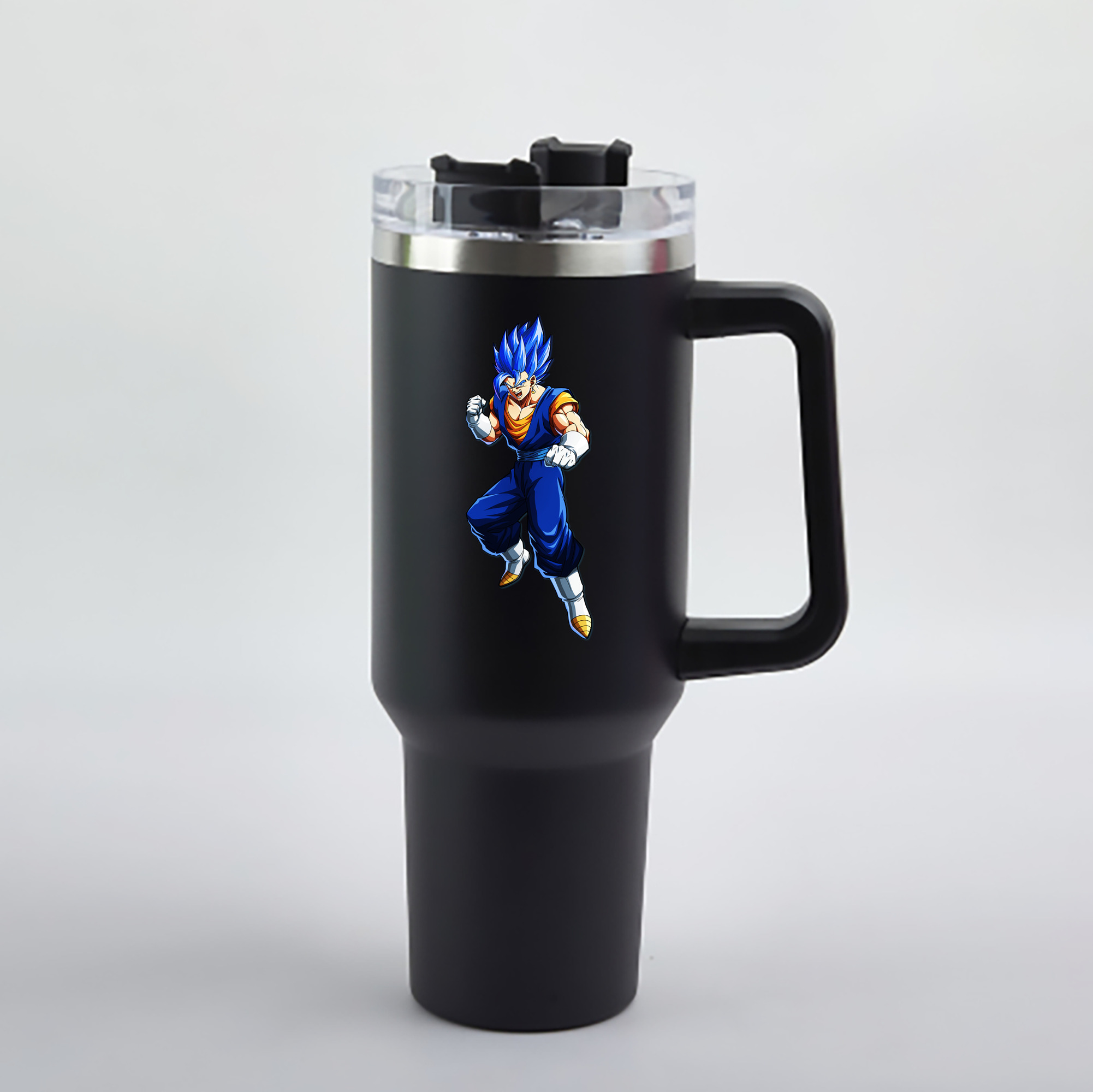 （画像用） ドラゴンボール ベジット DRAGON BALL Vegetto 1200mL車用タンブラー - クリスタルステッカー（プラスチックストロー付き）