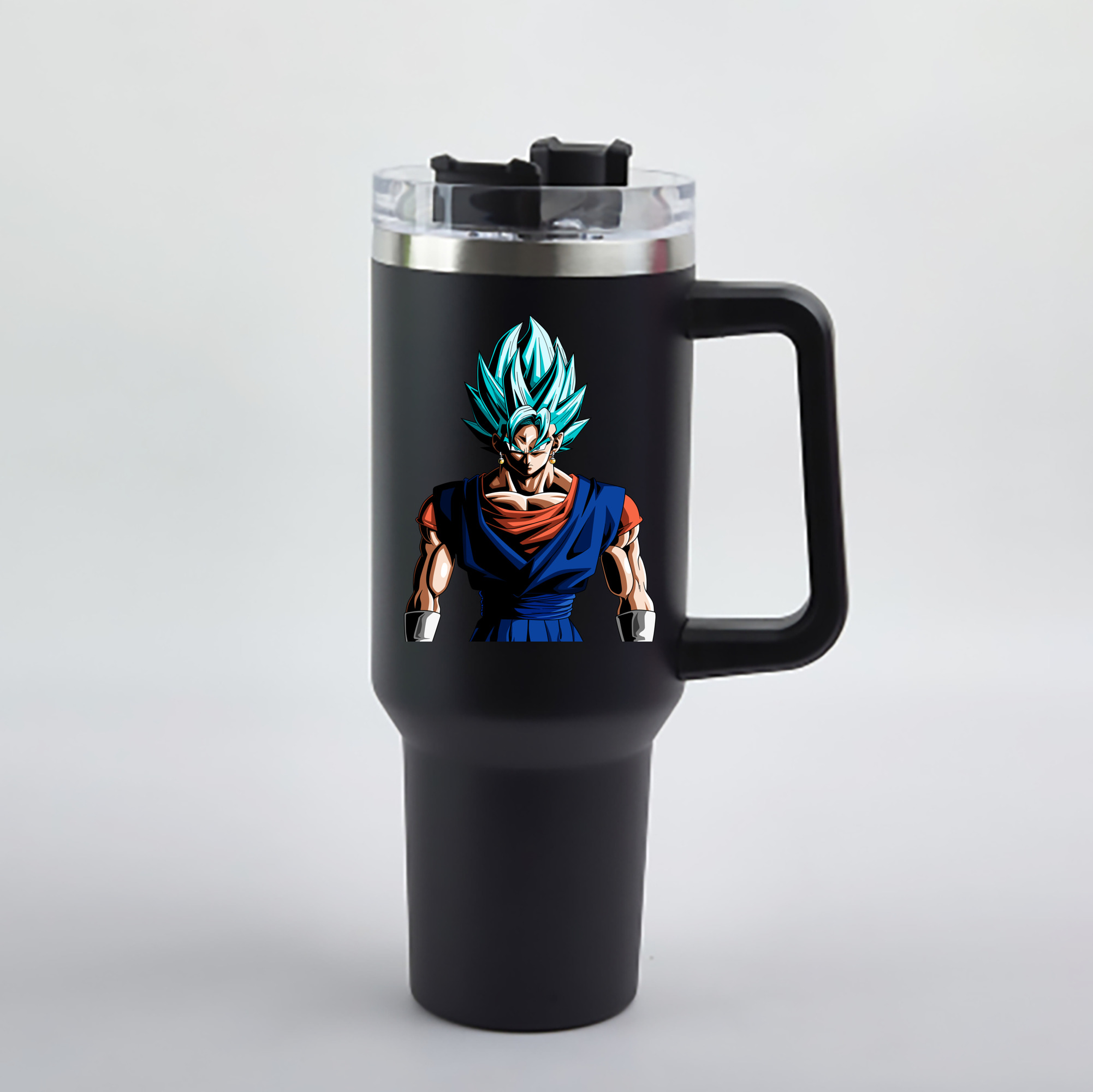 （画像用） ドラゴンボール ベジット DRAGON BALL Vegetto 1200mL車用タンブラー - クリスタルステッカー（プラスチックストロー付き）
