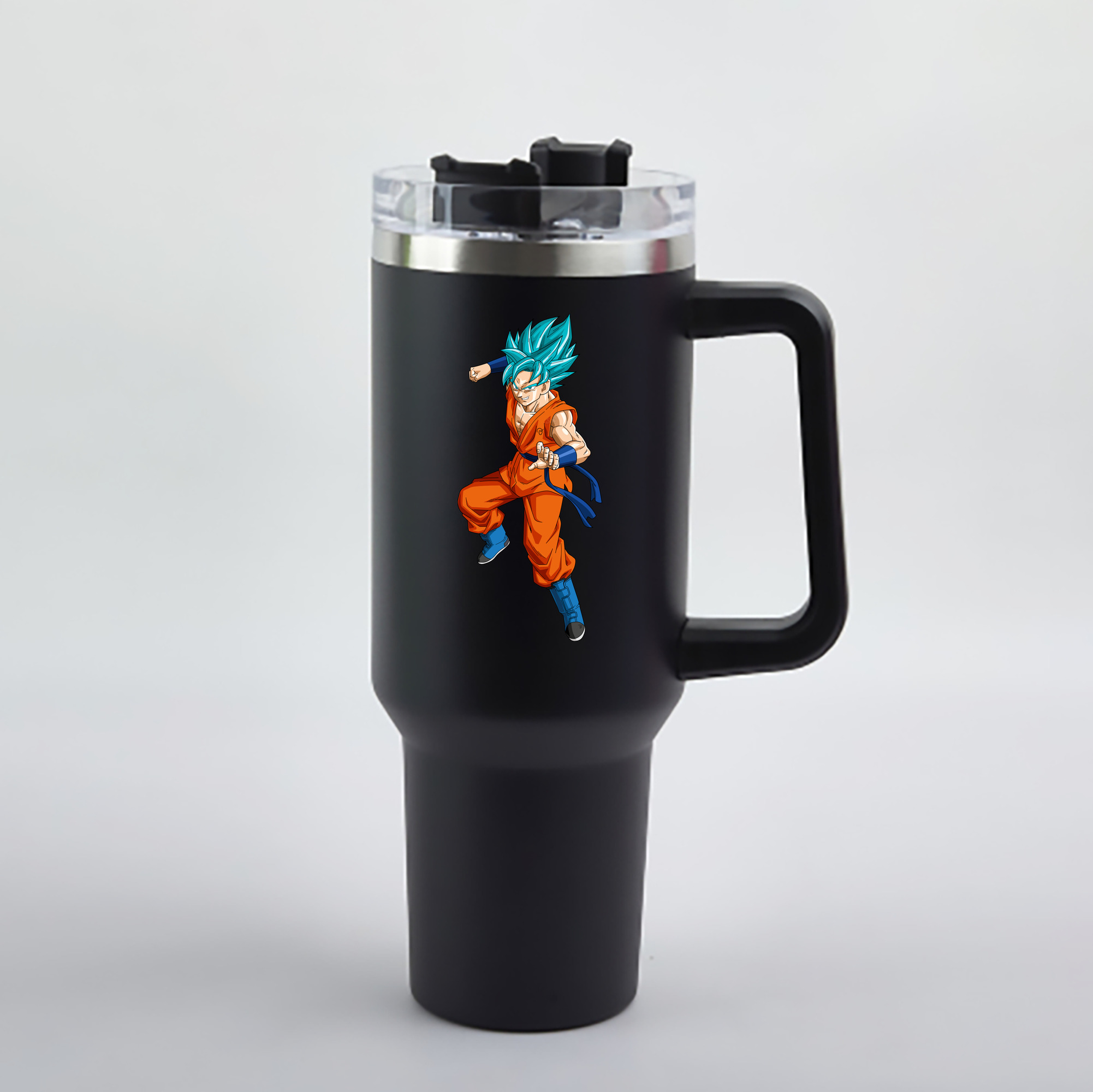 （画像用） ドラゴンボール ベジット DRAGON BALL Vegetto 1200mL車用タンブラー - クリスタルステッカー（プラスチックストロー付き）