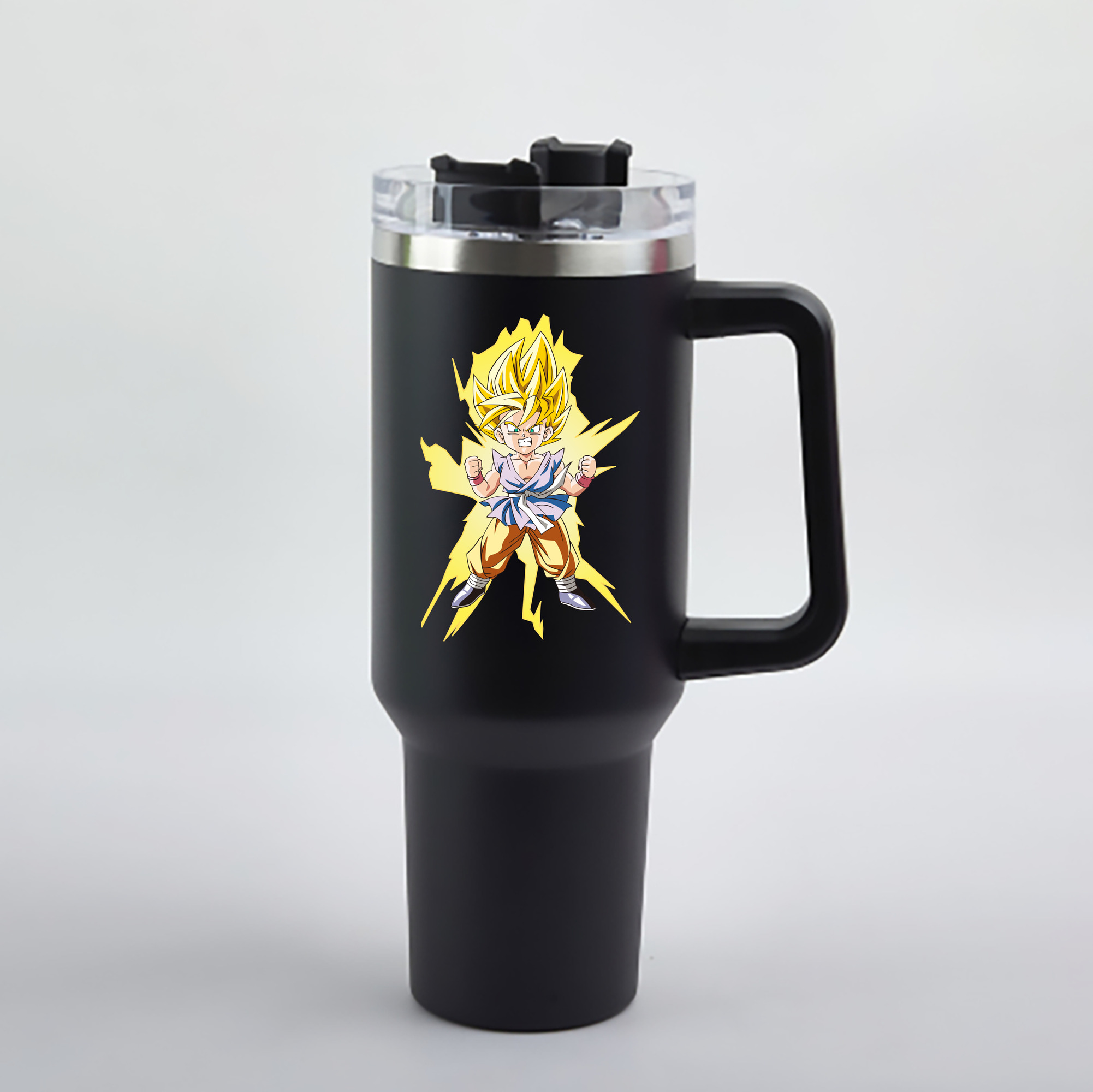 （画像用） ドラゴンボール ベジット DRAGON BALL Vegetto 1200mL車用タンブラー - クリスタルステッカー（プラスチックストロー付き）