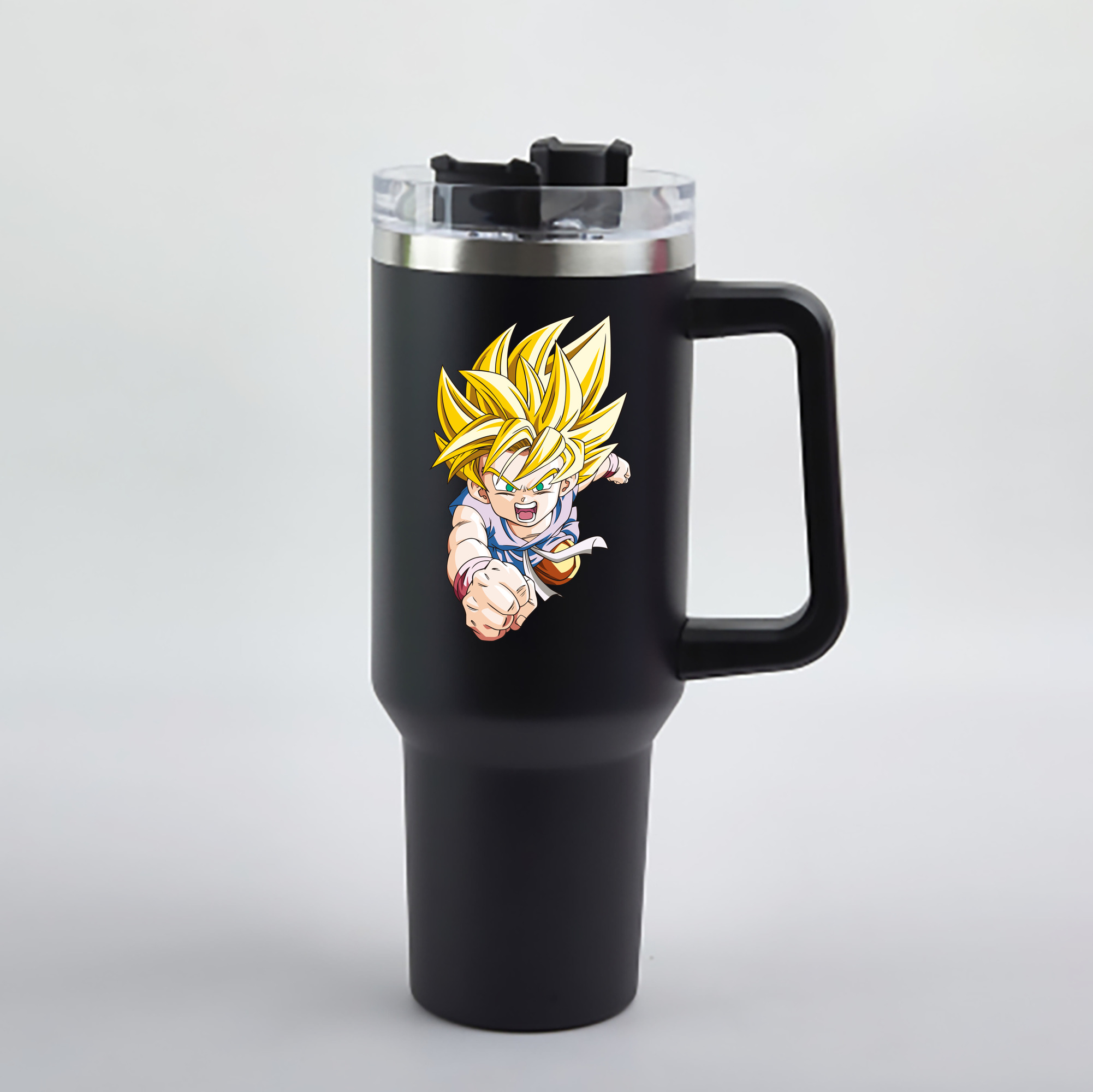 （画像用） ドラゴンボール ベジット DRAGON BALL Vegetto 1200mL車用タンブラー - クリスタルステッカー（プラスチックストロー付き）