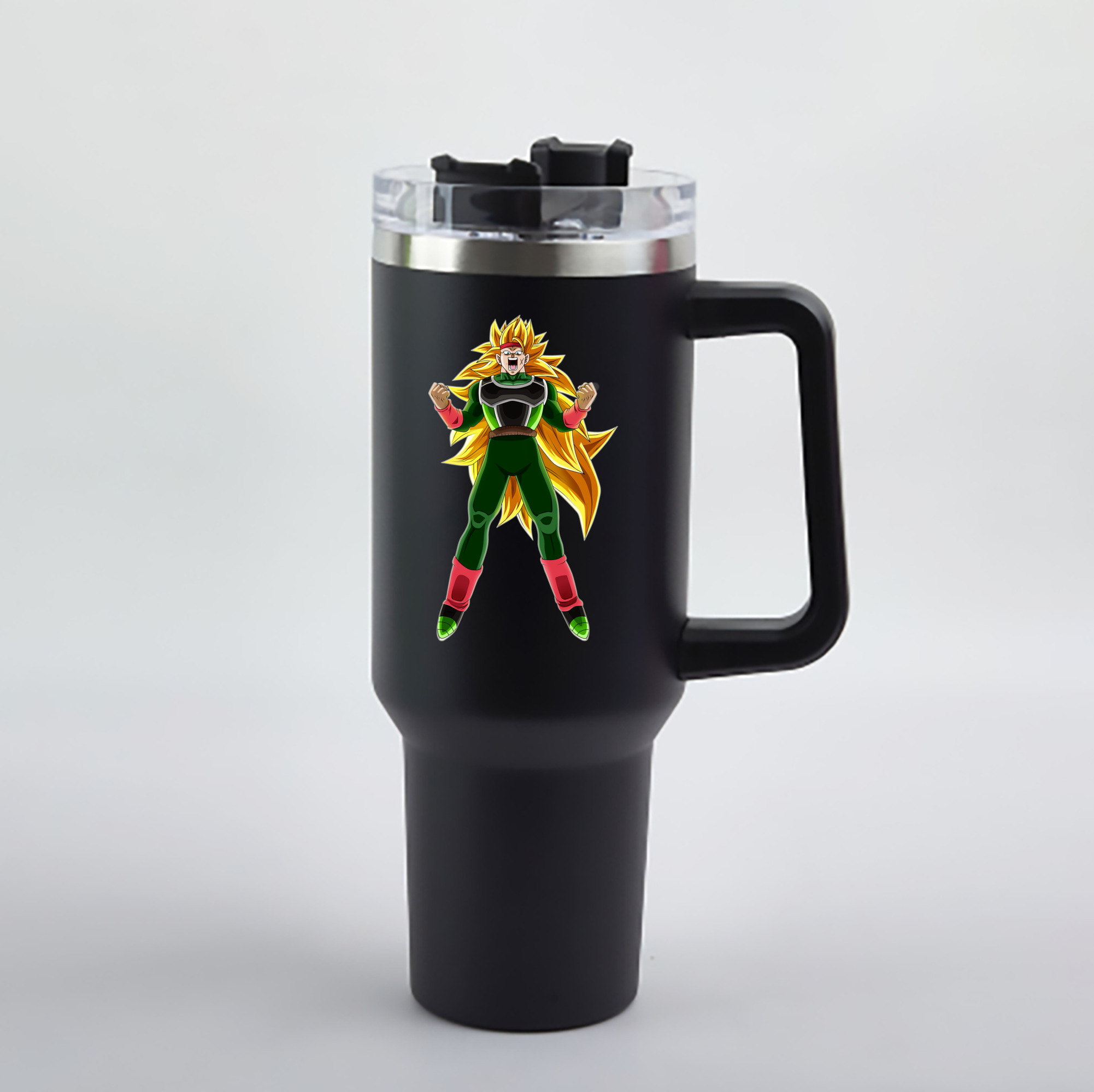 （画像用） ドラゴンボール ブロリー DRAGON BALL Broli 1200mL車用タンブラー - クリスタルステッカー（プラスチックストロー付き）
