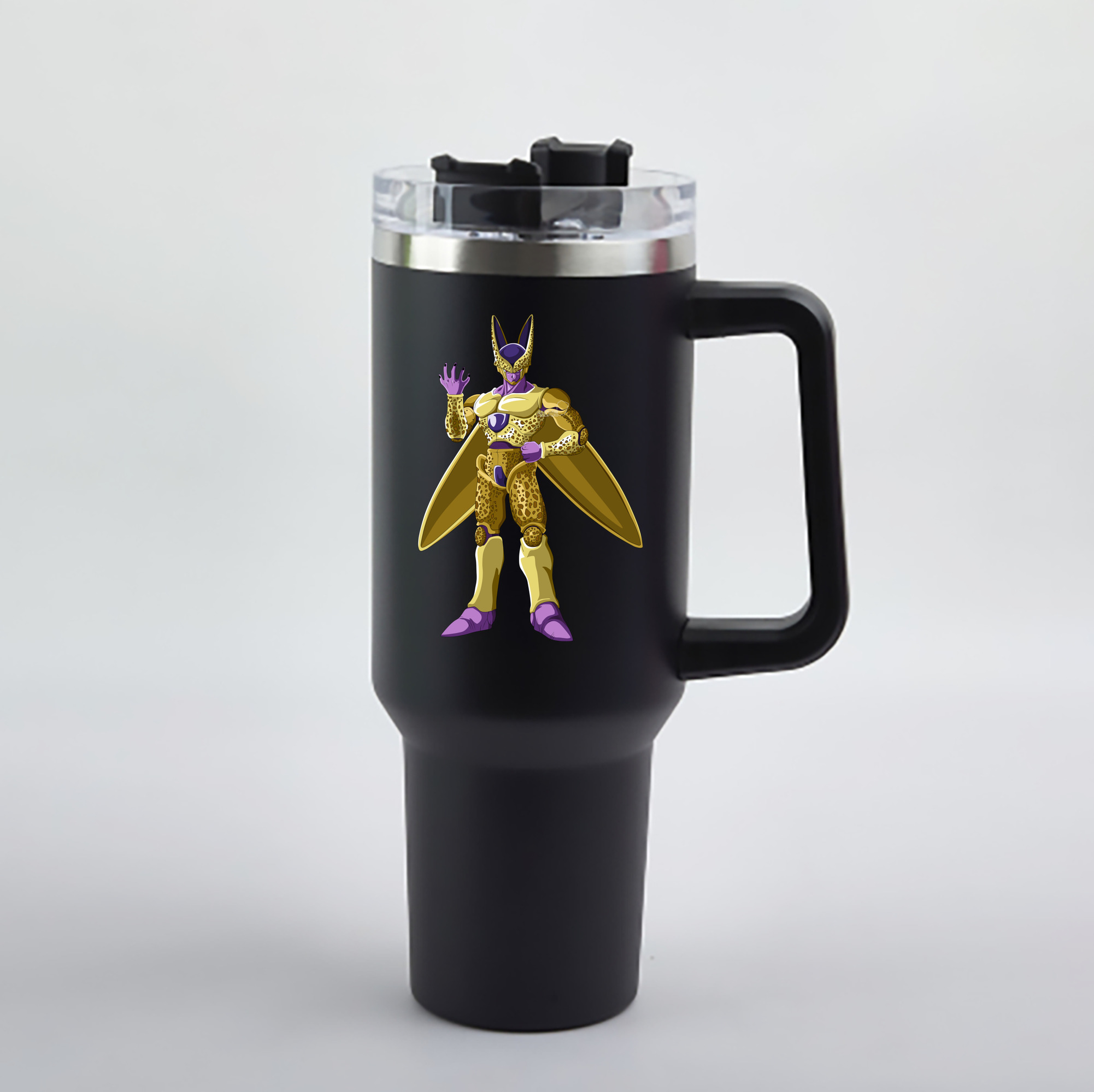 （画像用） ドラゴンボール セル DRAGON BALL Cell 1200mL車用タンブラー - クリスタルステッカー（プラスチックストロー付き）