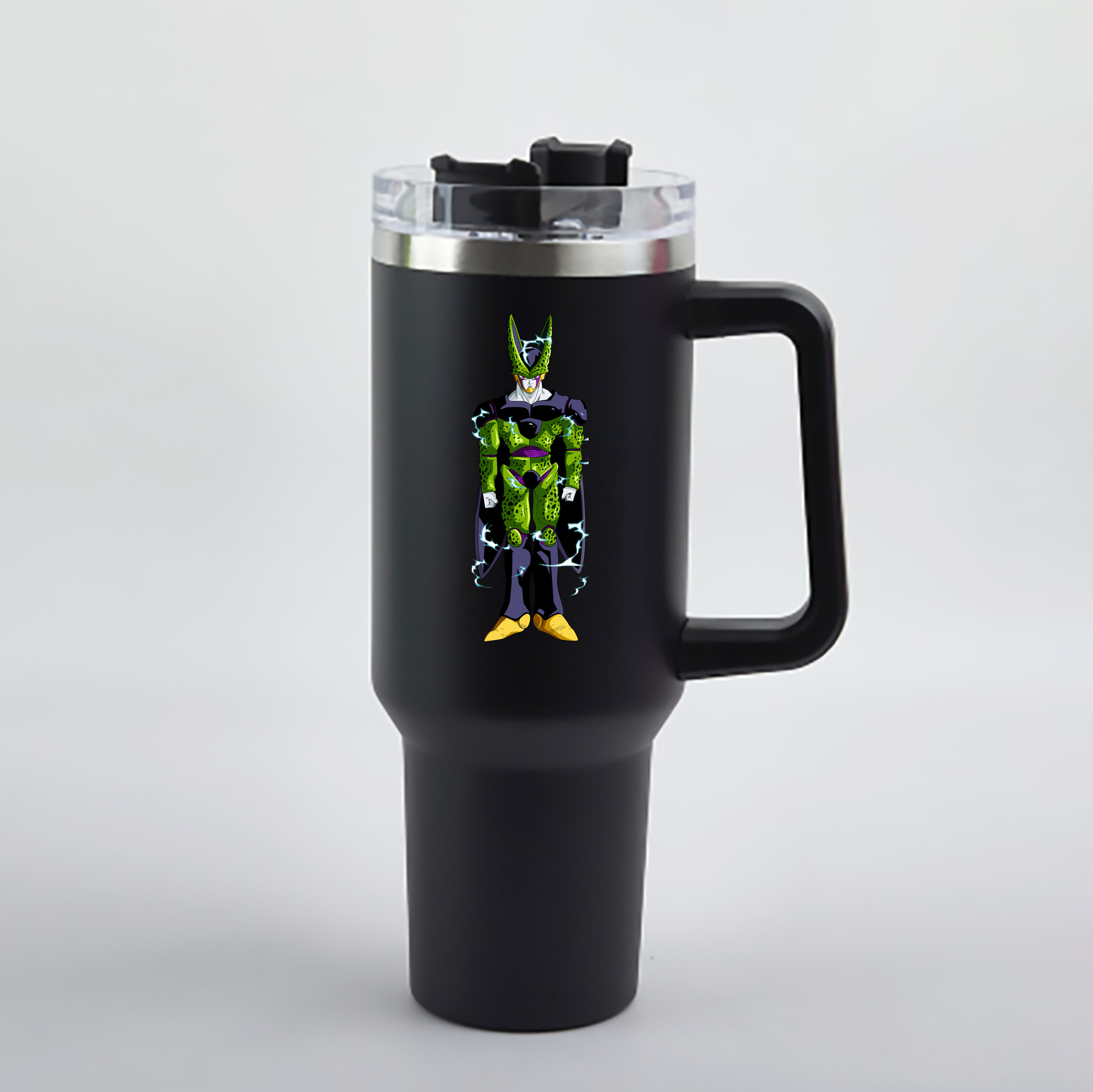 （画像用） ドラゴンボール セル DRAGON BALL Cell 1200mL車用タンブラー - クリスタルステッカー（プラスチックストロー付き）
