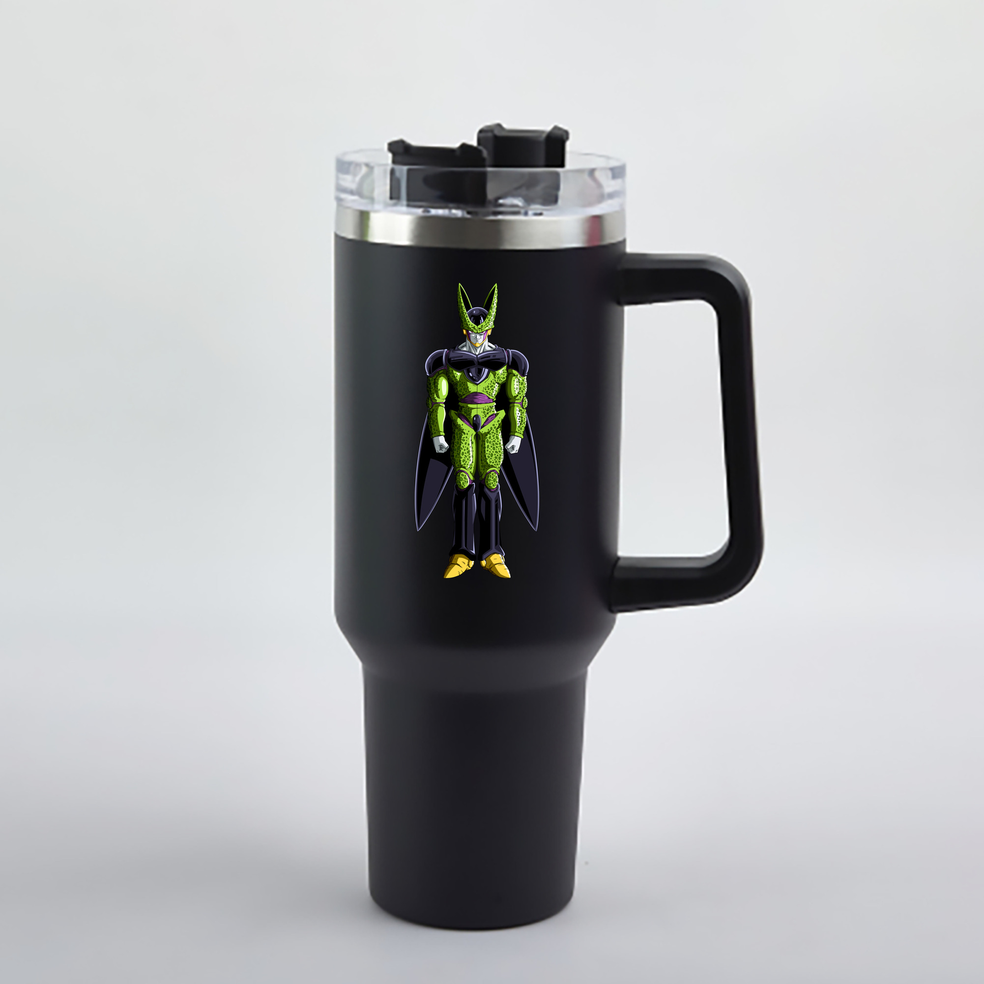 （画像用） ドラゴンボール セル DRAGON BALL Cell 1200mL車用タンブラー - クリスタルステッカー（プラスチックストロー付き）