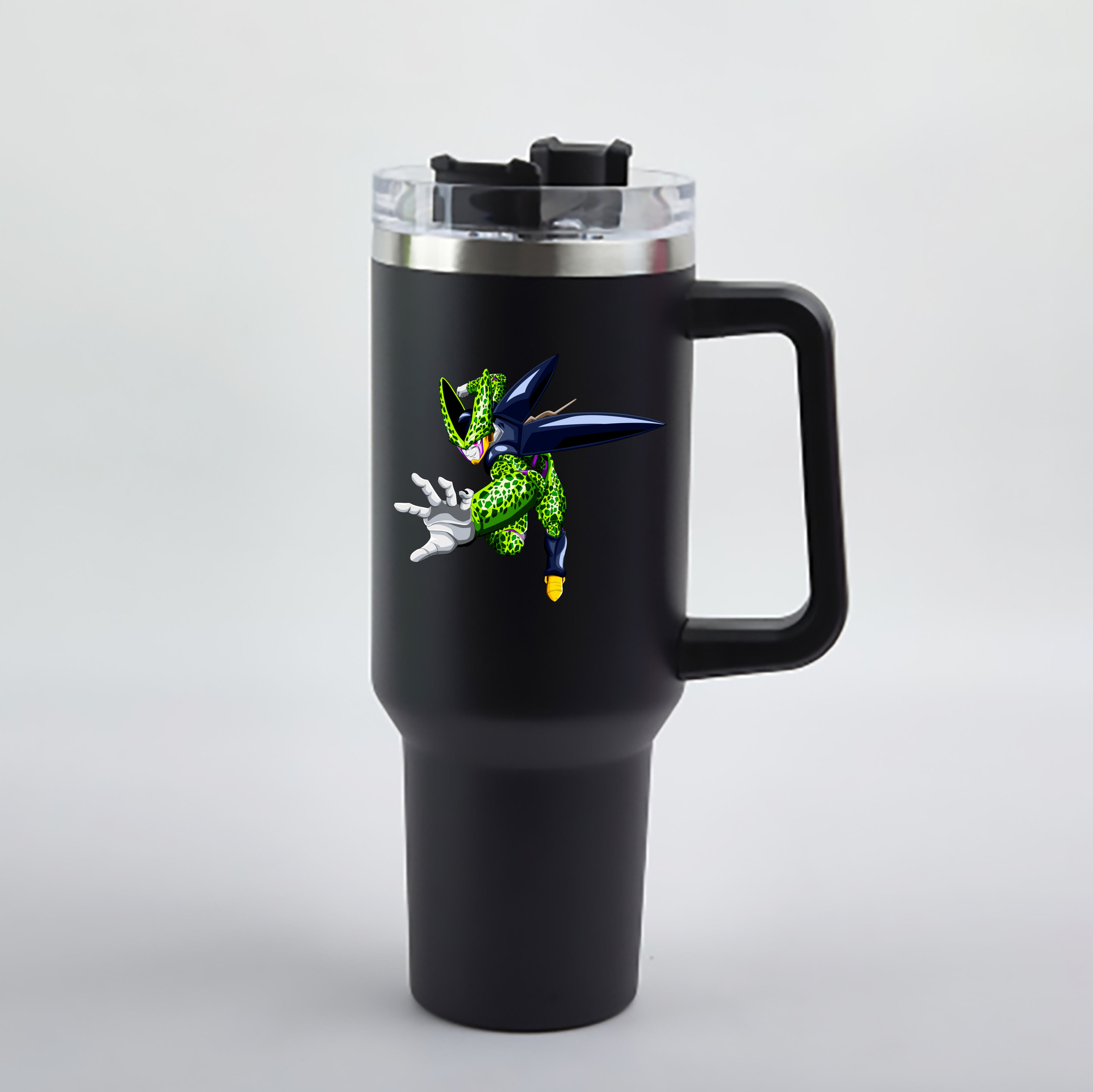 （画像用） ドラゴンボール セル DRAGON BALL Cell 1200mL車用タンブラー - クリスタルステッカー（プラスチックストロー付き）