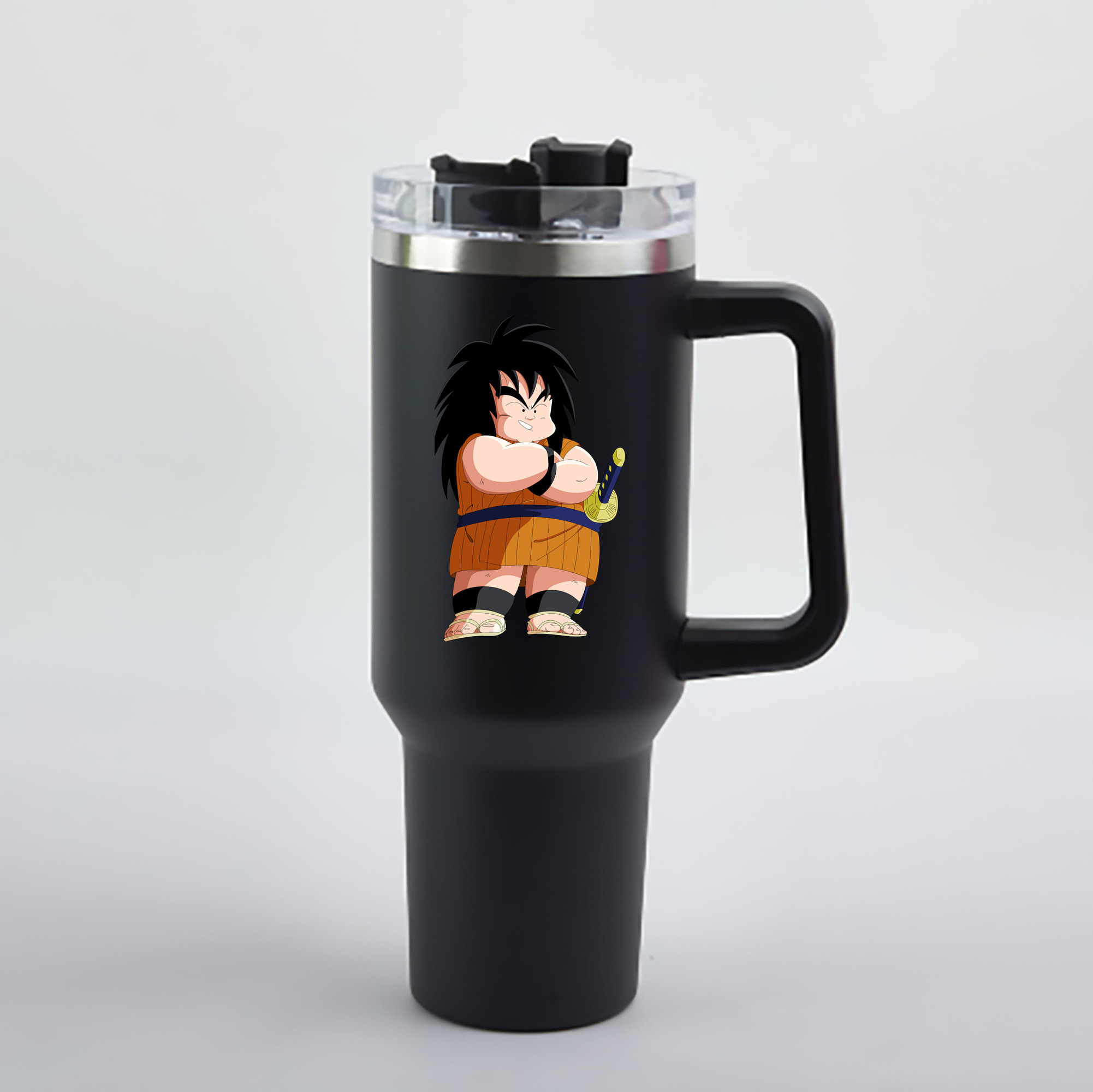 （画像用） ドラゴンボール やじろべえ DRAGON BALL Yajirobe 1200mL車用タンブラー - クリスタルステッカー（プラスチックストロー付き）