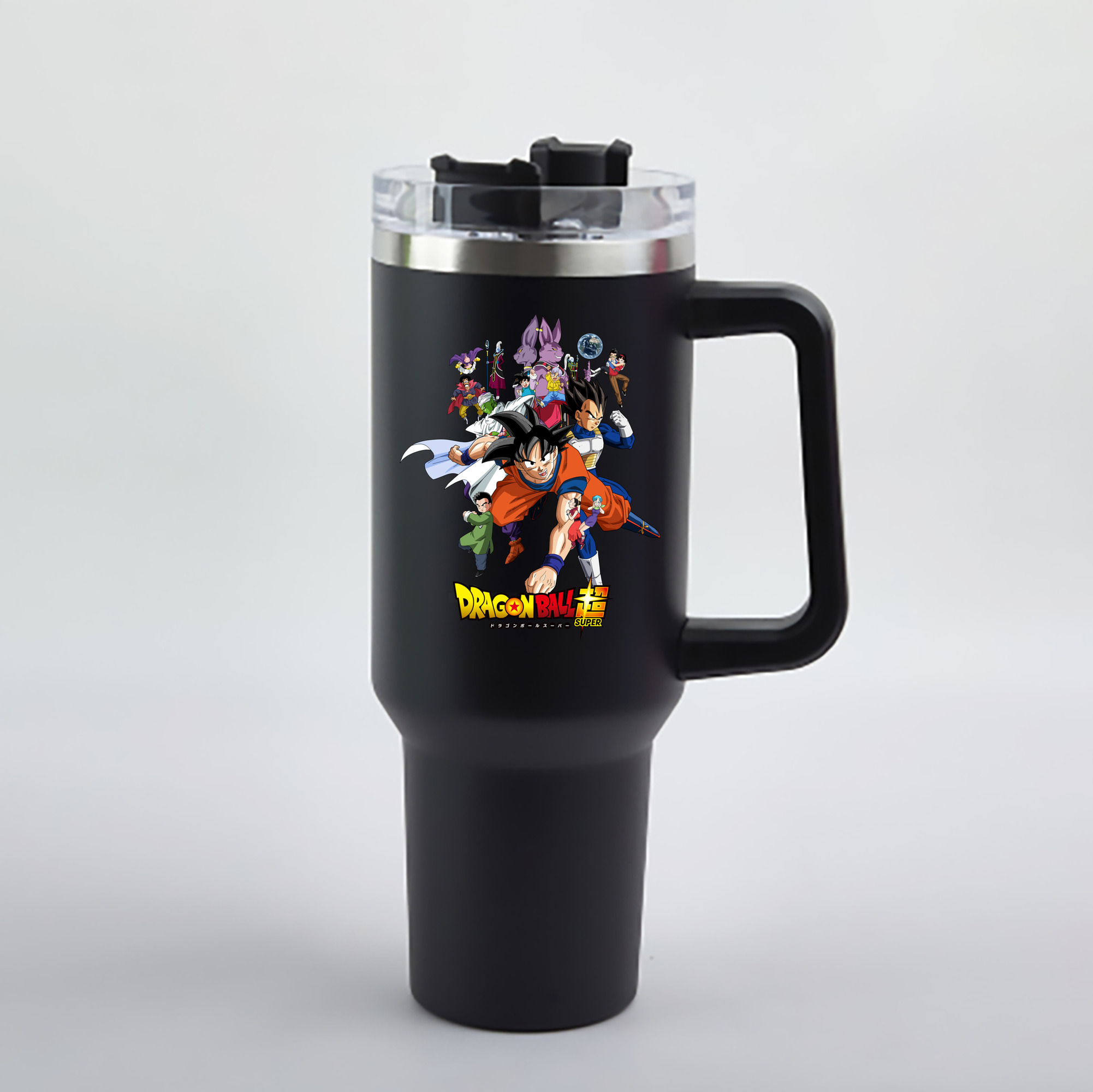 （画像用） ドラゴンボール DRAGON BALL 1200mL車用タンブラー - クリスタルステッカー（プラスチックストロー付き）