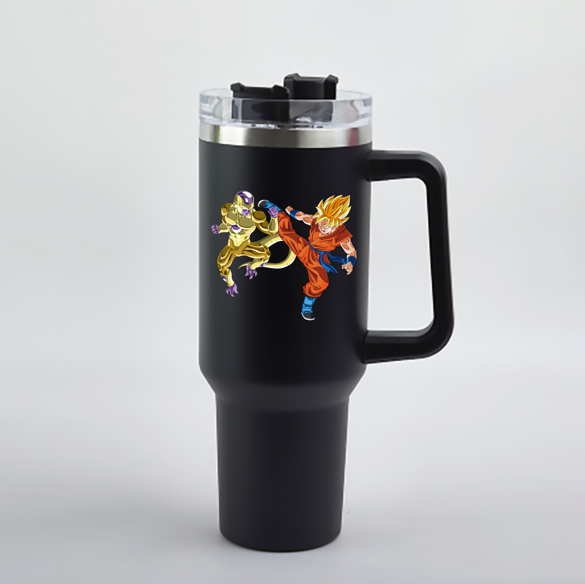 （画像用） ドラゴンボール DRAGON BALL 1200mL車用タンブラー - クリスタルステッカー（プラスチックストロー付き）