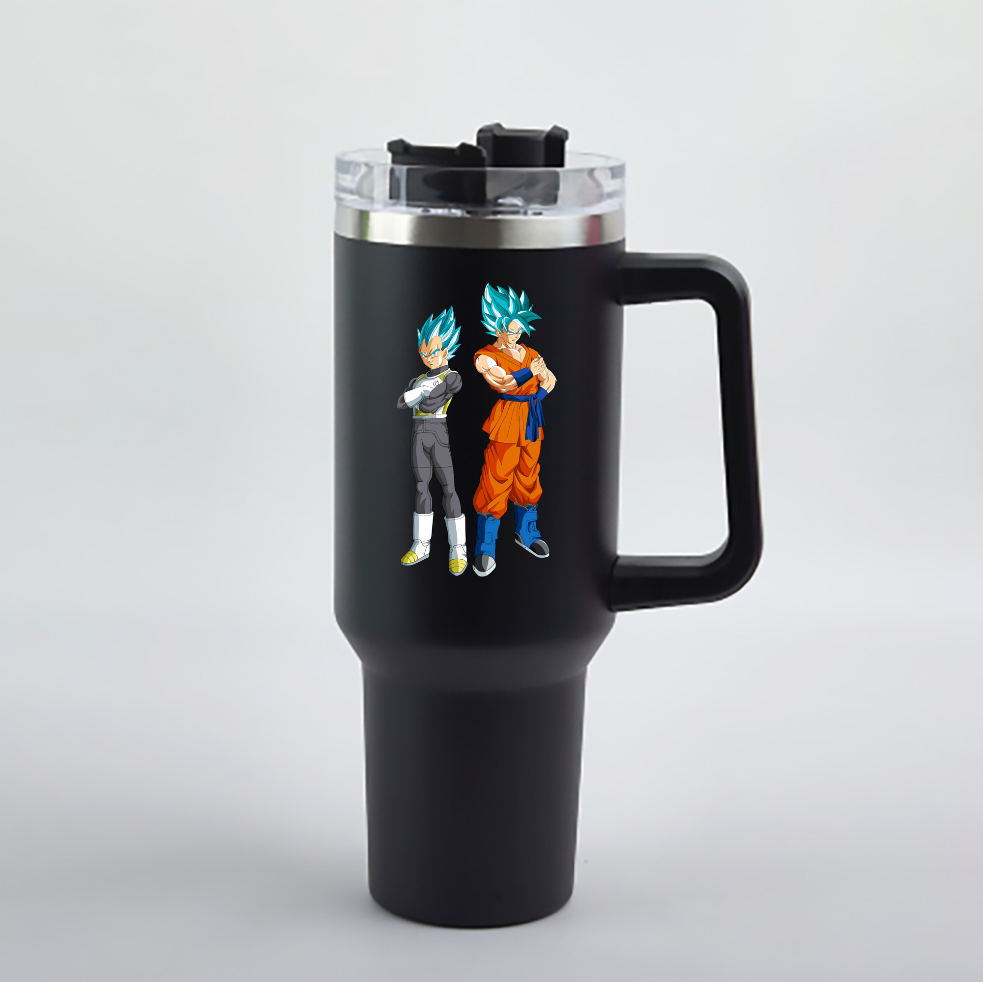 （画像用） ドラゴンボール DRAGON BALL 1200mL車用タンブラー - クリスタルステッカー（プラスチックストロー付き）
