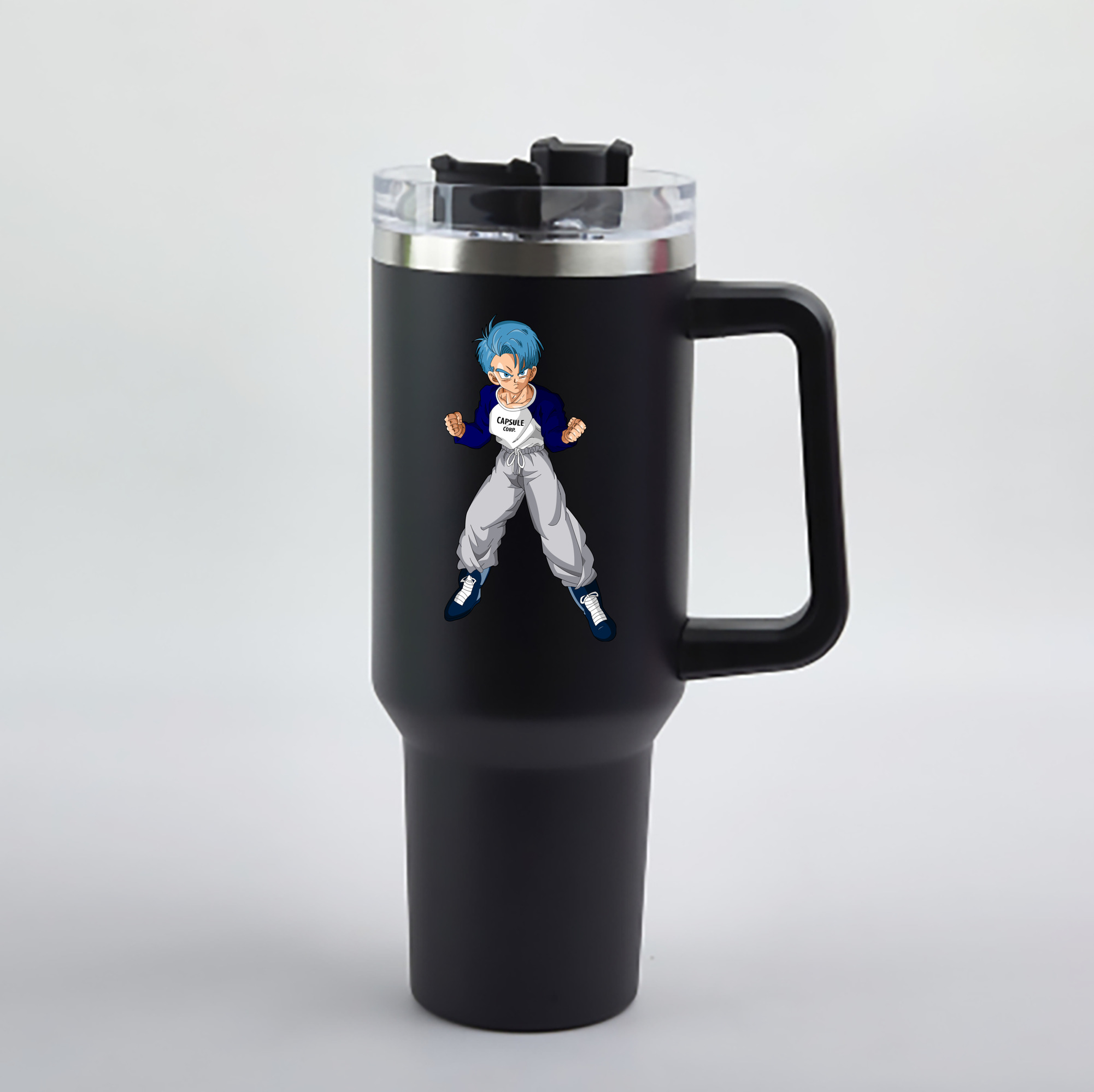 （画像用） ドラゴンボール DRAGON BALL 1200mL車用タンブラー - クリスタルステッカー（プラスチックストロー付き）