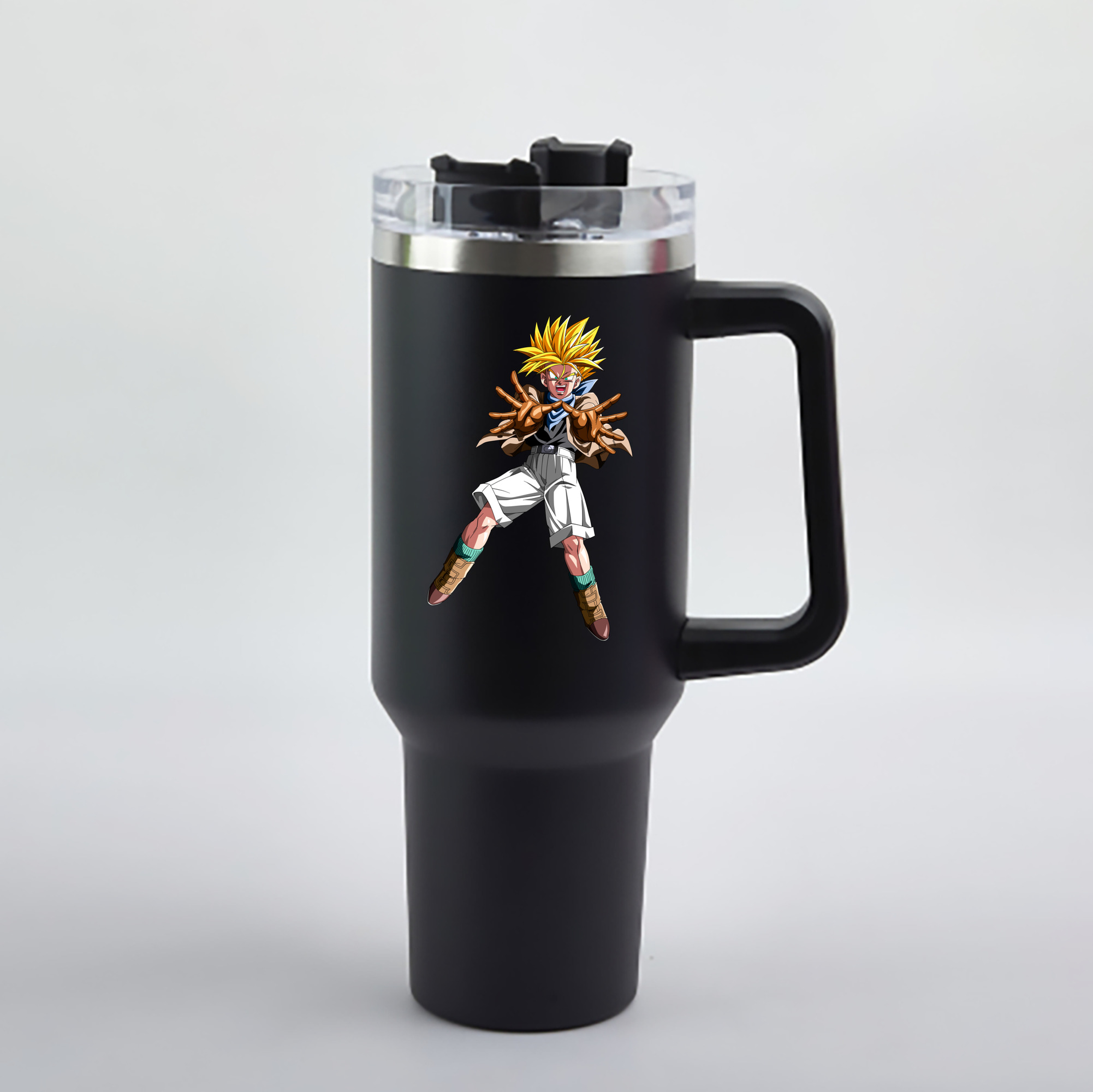 （画像用） ドラゴンボール DRAGON BALL 1200mL車用タンブラー - クリスタルステッカー（プラスチックストロー付き）