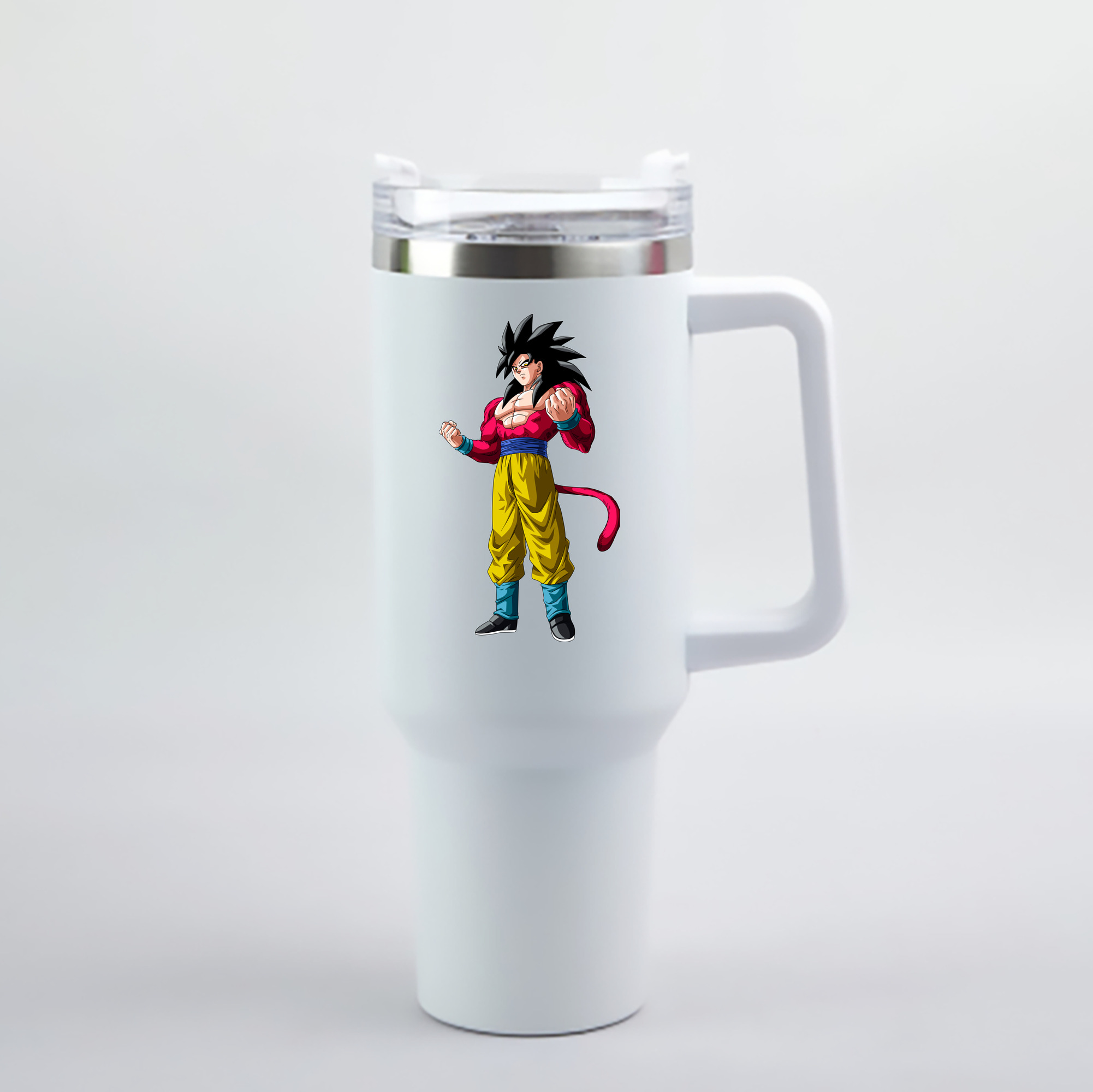 （画像用） ドラゴンボール 孫悟空（そん ごくう）Son Goku カカロット DRAGON BALL Kakarotto 1200mL車用タンブラー - クリスタルステッカー（プラスチックストロー付き）