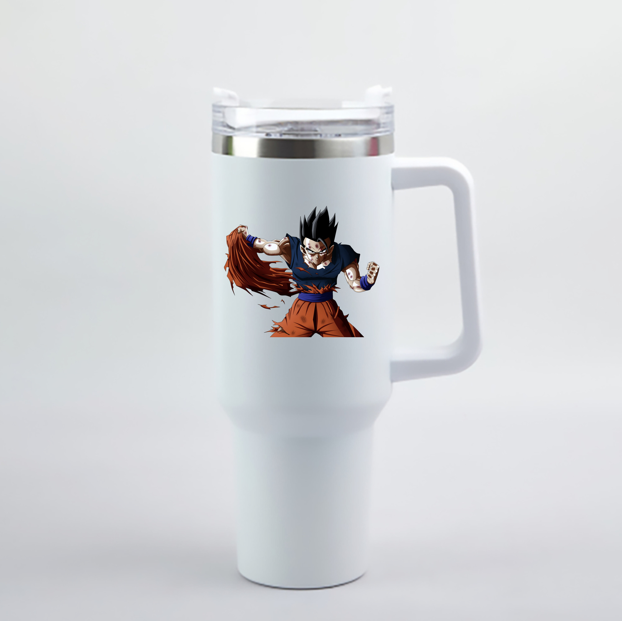 （画像用） ドラゴンボール ベジータ四世（Bejīta Yonsei）DRAGON BALL Vegeta IV 1200mL車用タンブラー - クリスタルステッカー（プラスチックストロー付き）