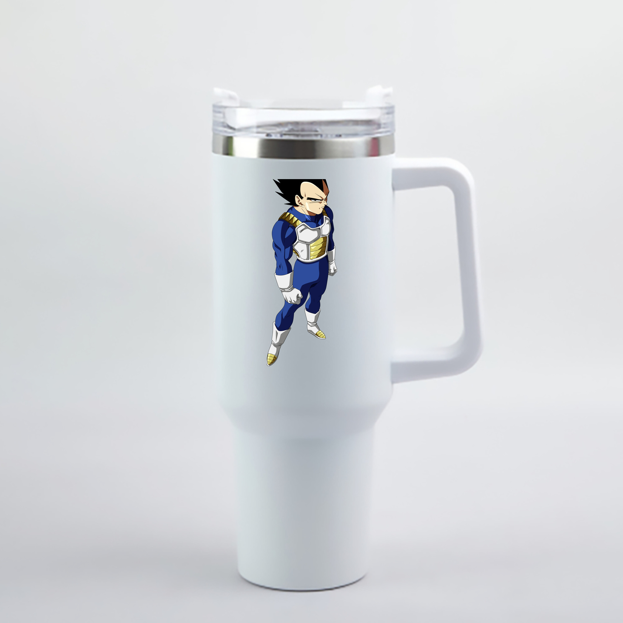 （画像用） ドラゴンボール ベジータ四世（Bejīta Yonsei）DRAGON BALL Vegeta IV 1200mL車用タンブラー - クリスタルステッカー（プラスチックストロー付き）