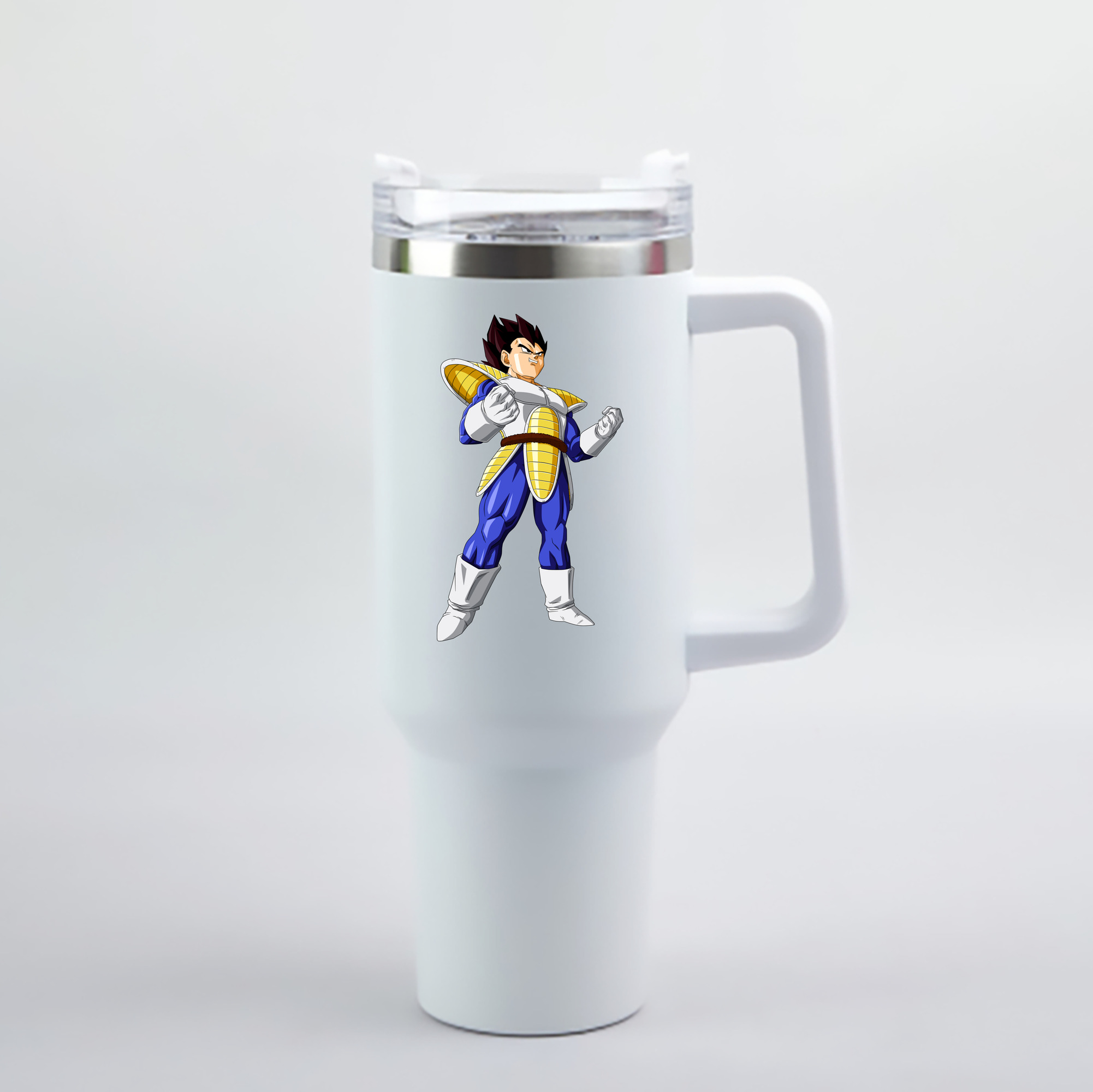 （画像用） ドラゴンボール ベジータ四世（Bejīta Yonsei）DRAGON BALL Vegeta IV 1200mL車用タンブラー - クリスタルステッカー（プラスチックストロー付き）