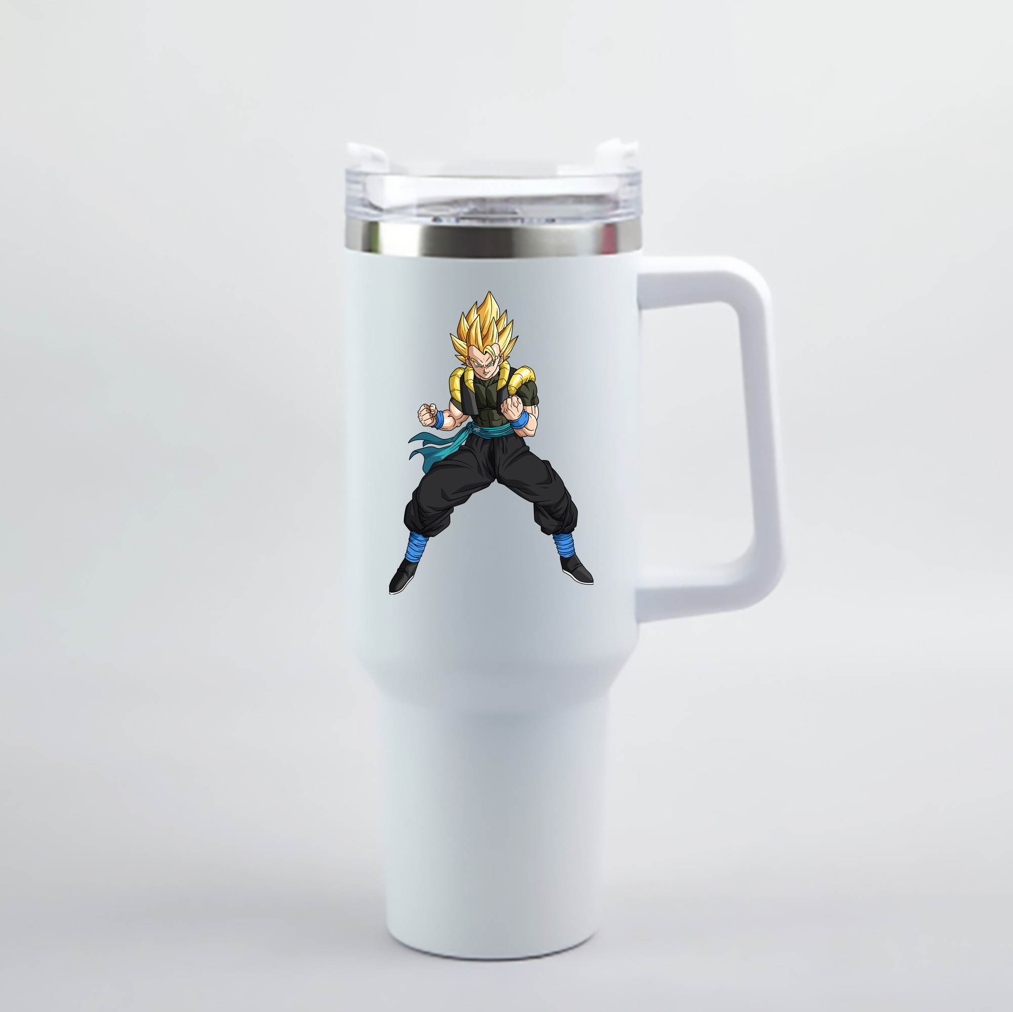 （画像用） ドラゴンボール ベジータ四世（Bejīta Yonsei）DRAGON BALL Vegeta IV 1200mL車用タンブラー - クリスタルステッカー（プラスチックストロー付き）
