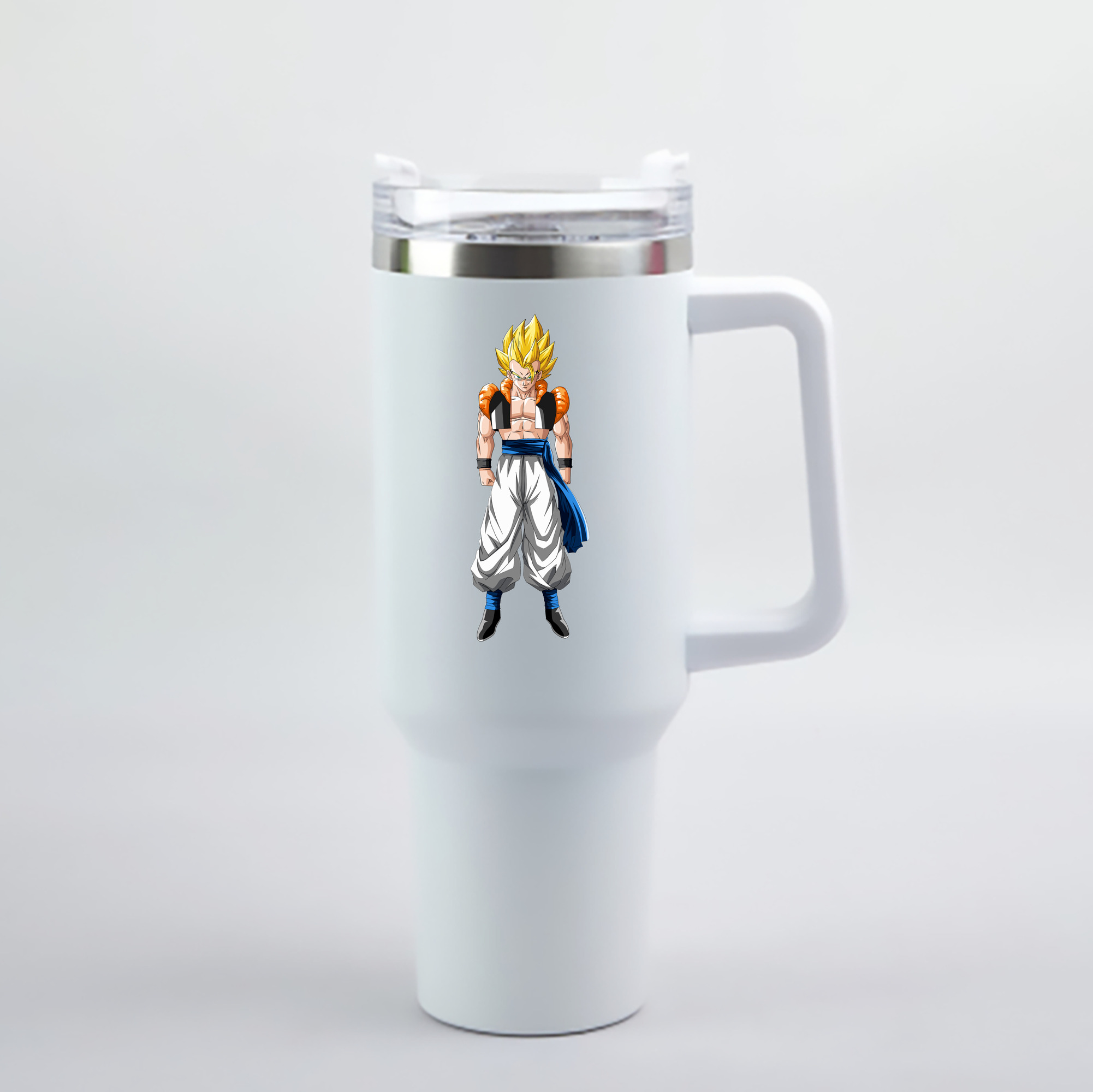 （画像用） ドラゴンボール ベジータ四世（Bejīta Yonsei）DRAGON BALL Vegeta IV 1200mL車用タンブラー - クリスタルステッカー（プラスチックストロー付き）