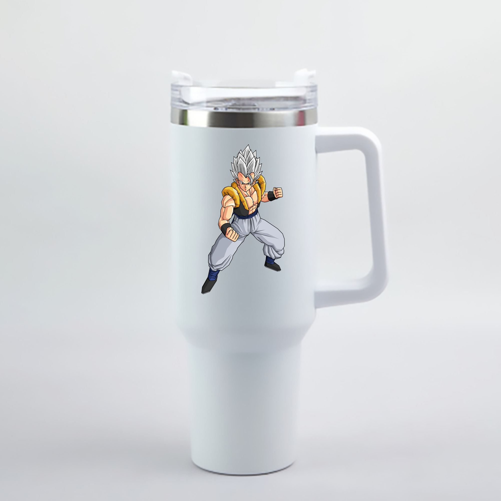 （画像用） ドラゴンボール ベジータ四世（Bejīta Yonsei）DRAGON BALL Vegeta IV 1200mL車用タンブラー - クリスタルステッカー（プラスチックストロー付き）