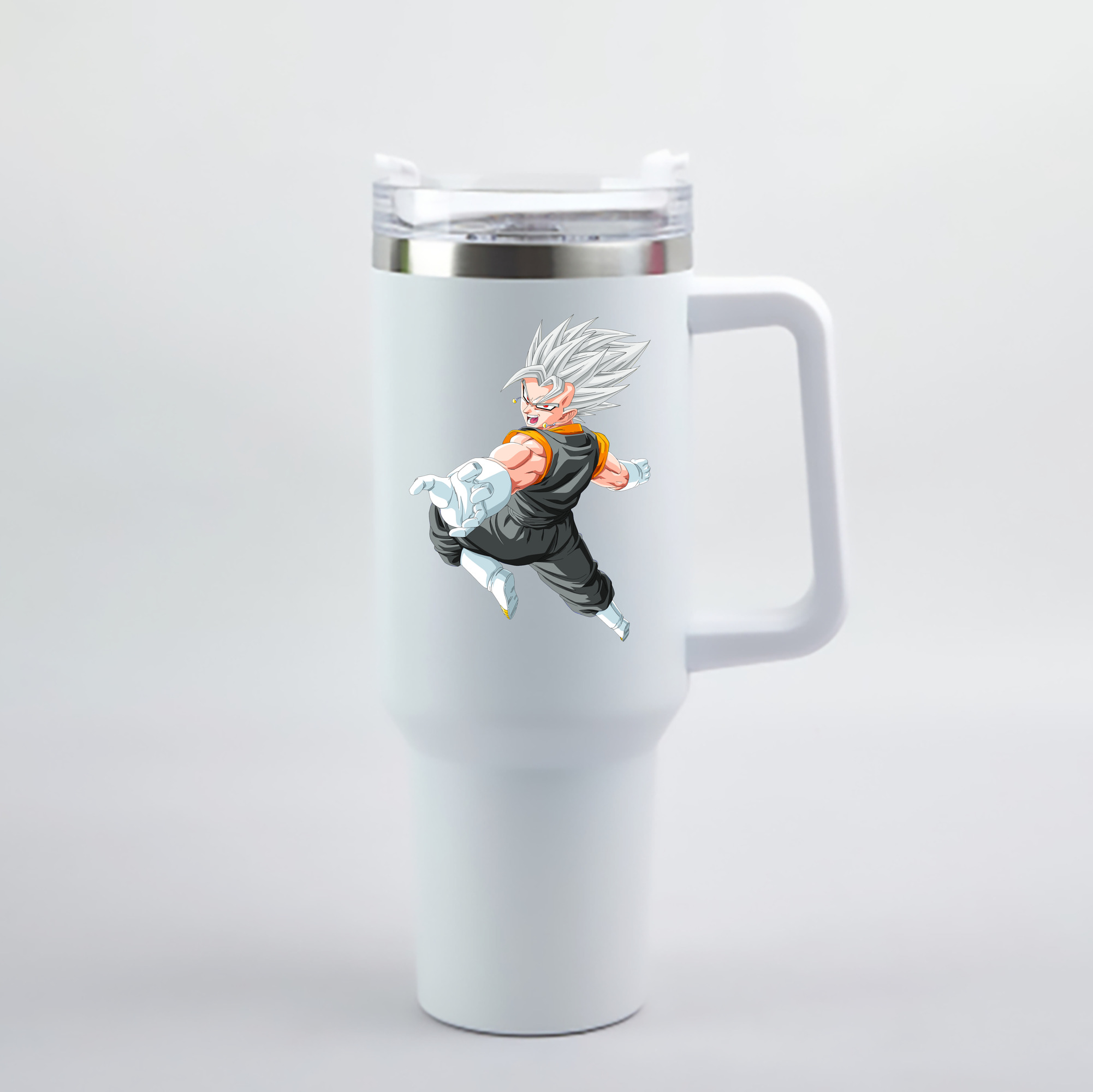 （画像用） ドラゴンボール ベジータ四世（Bejīta Yonsei）DRAGON BALL Vegeta IV 1200mL車用タンブラー - クリスタルステッカー（プラスチックストロー付き）