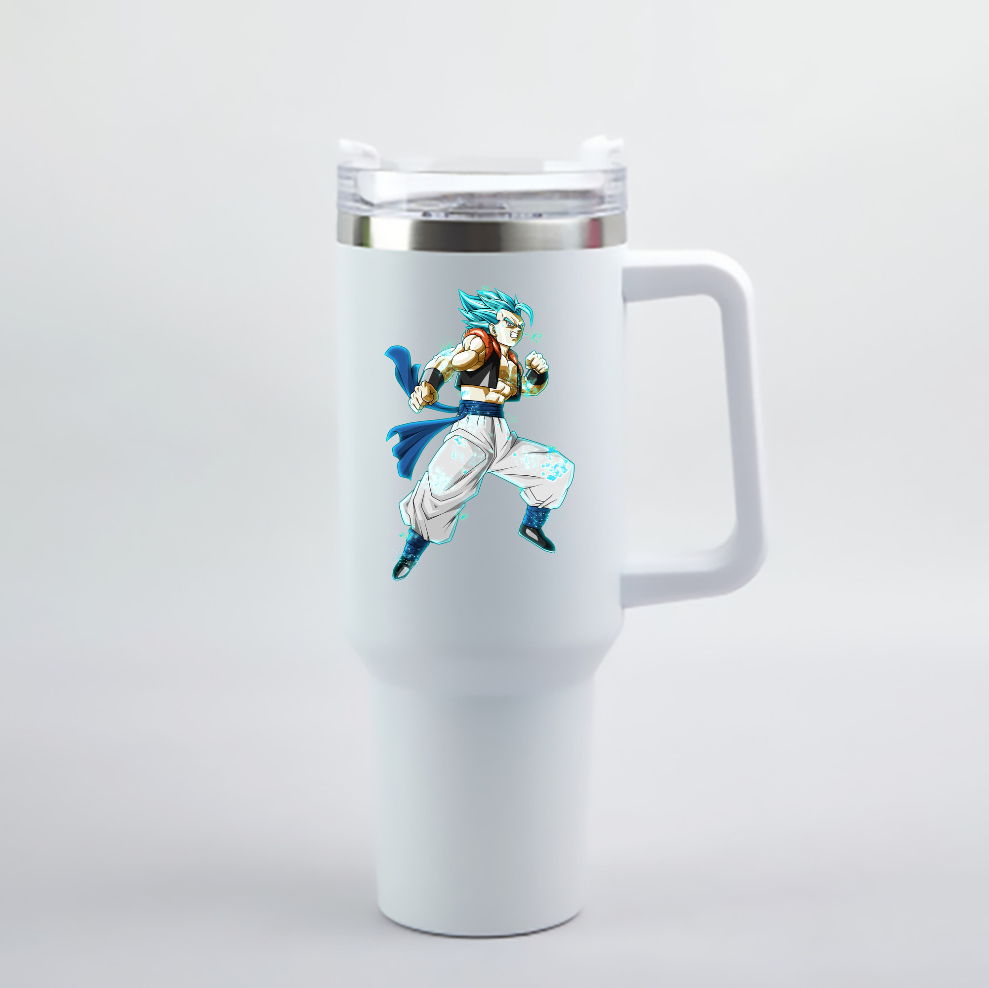 （画像用） ドラゴンボール ベジータ四世（Bejīta Yonsei）DRAGON BALL Vegeta IV 1200mL車用タンブラー - クリスタルステッカー（プラスチックストロー付き）