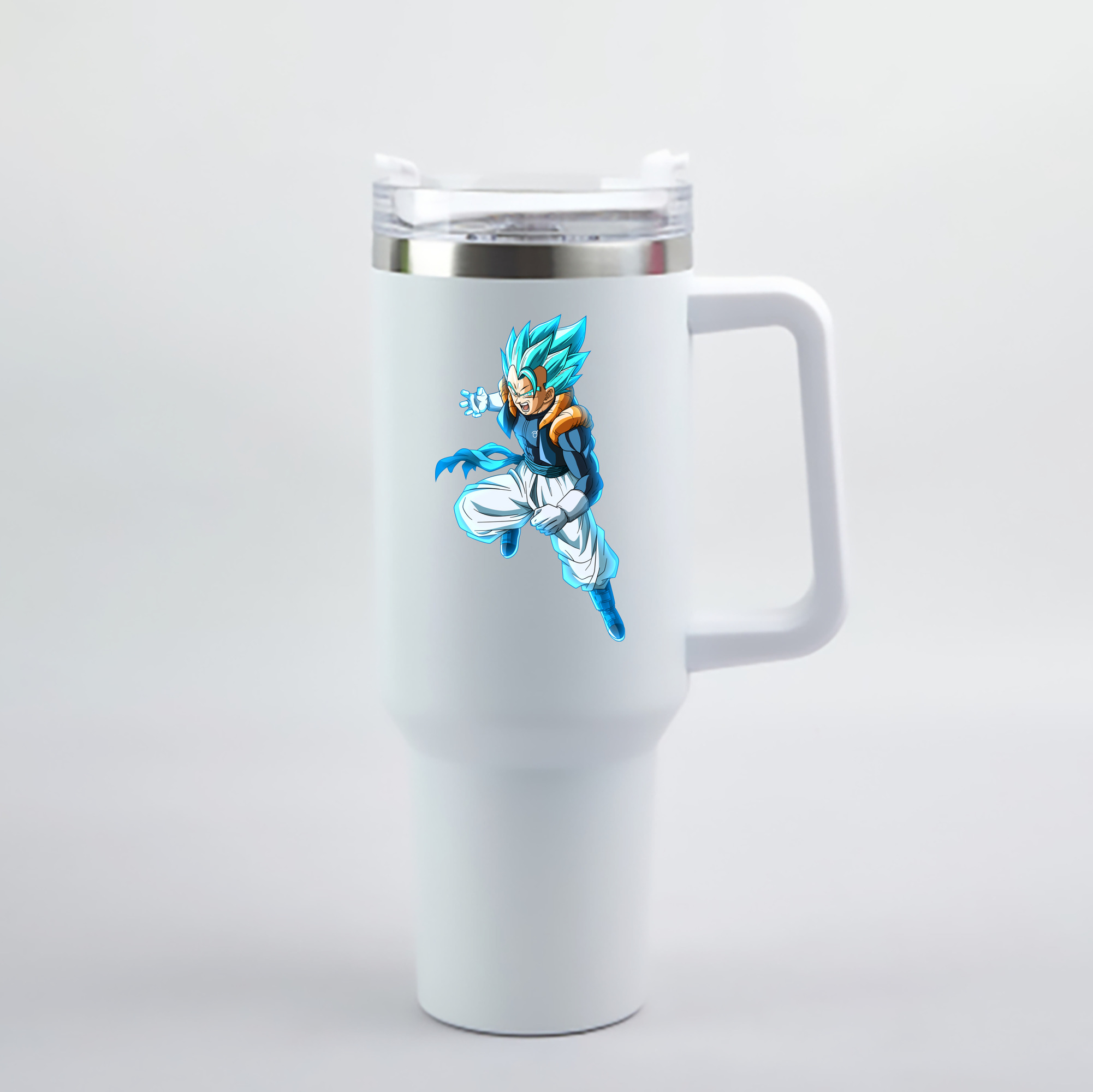 （画像用） ドラゴンボール ベジータ四世（Bejīta Yonsei）DRAGON BALL Vegeta IV 1200mL車用タンブラー - クリスタルステッカー（プラスチックストロー付き）