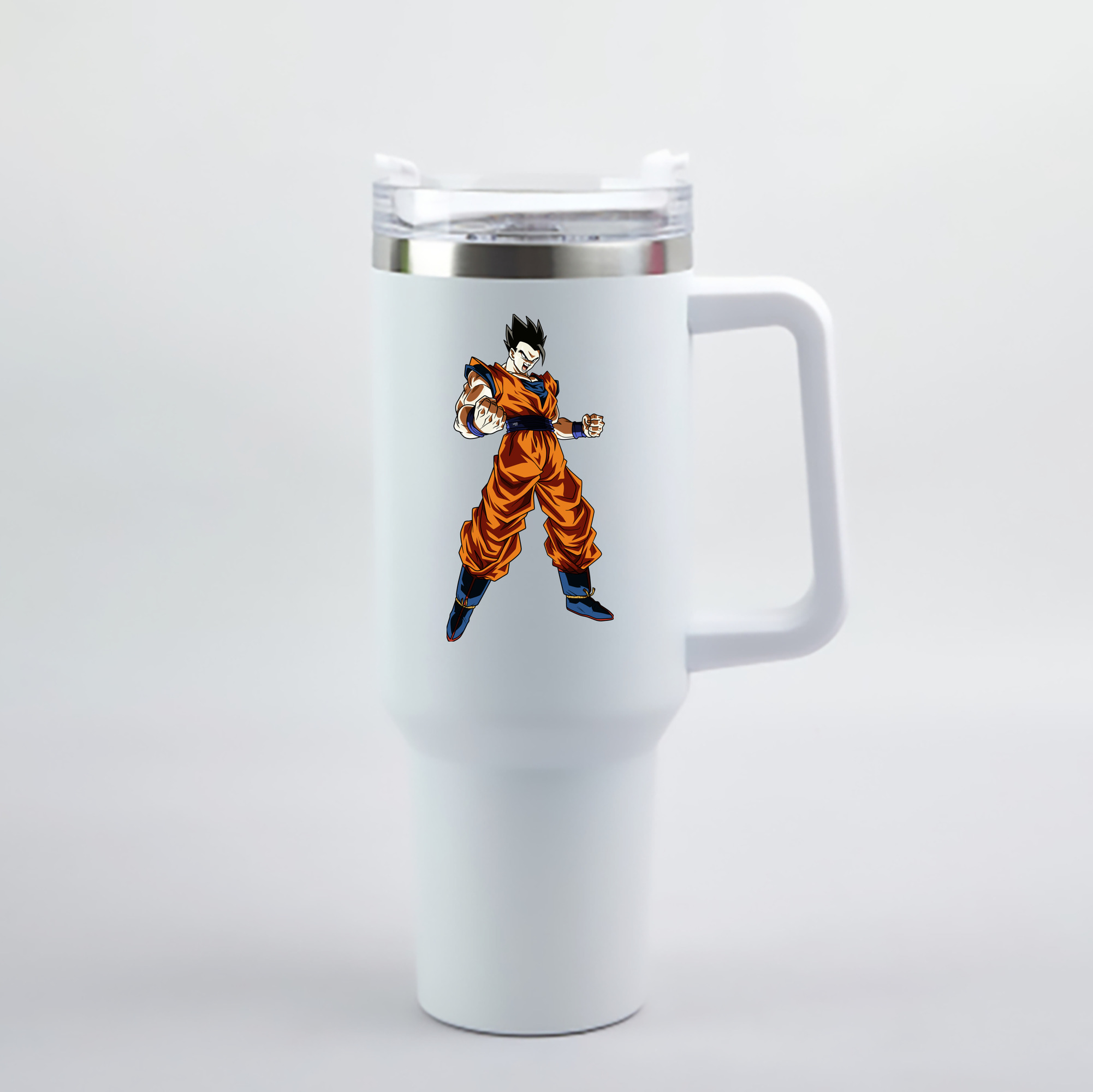 （画像用） ドラゴンボール 孫 悟飯（そんごはん）DRAGON BALL Son Gohan 1200mL車用タンブラー - クリスタルステッカー（プラスチックストロー付き）