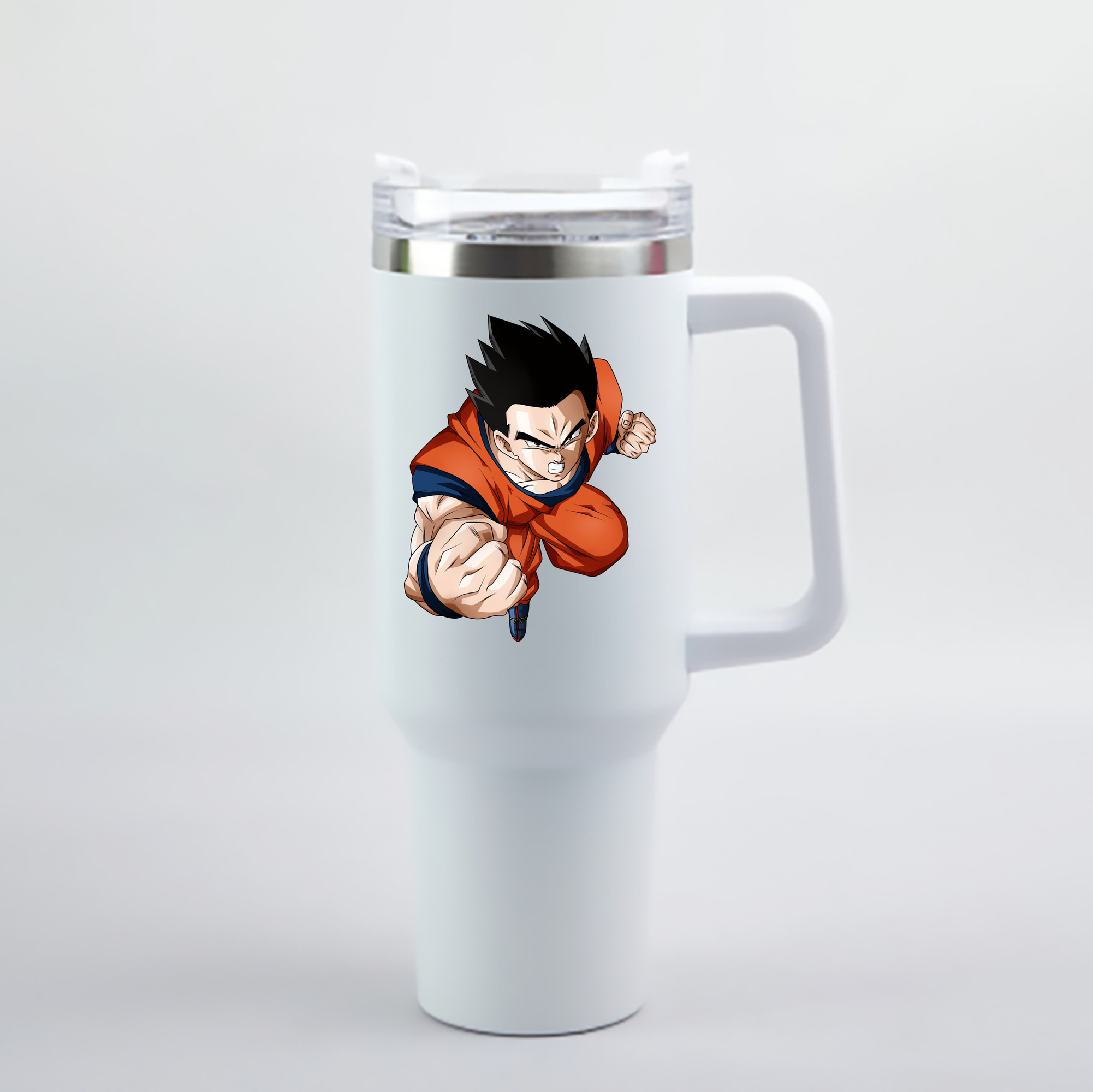 （画像用） ドラゴンボール 孫 悟飯（そんごはん）DRAGON BALL Son Gohan 1200mL車用タンブラー - クリスタルステッカー（プラスチックストロー付き）