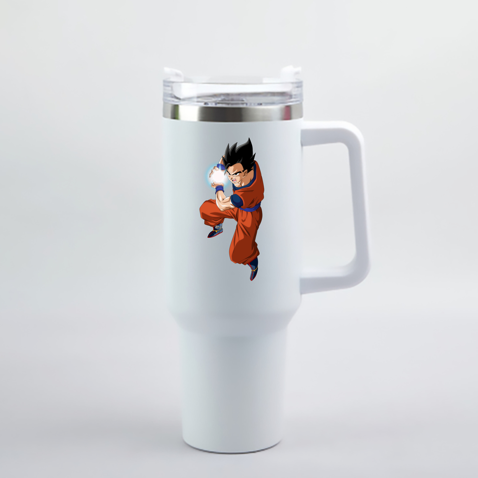 （画像用） ドラゴンボール 孫 悟飯（そんごはん）DRAGON BALL Son Gohan 1200mL車用タンブラー - クリスタルステッカー（プラスチックストロー付き）