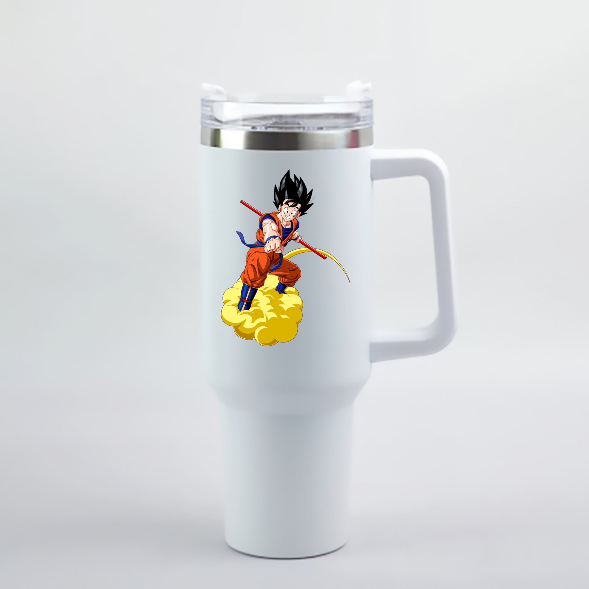 （画像用） ドラゴンボール 孫 悟飯（そんごはん）DRAGON BALL Son Gohan 1200mL車用タンブラー - クリスタルステッカー（プラスチックストロー付き）