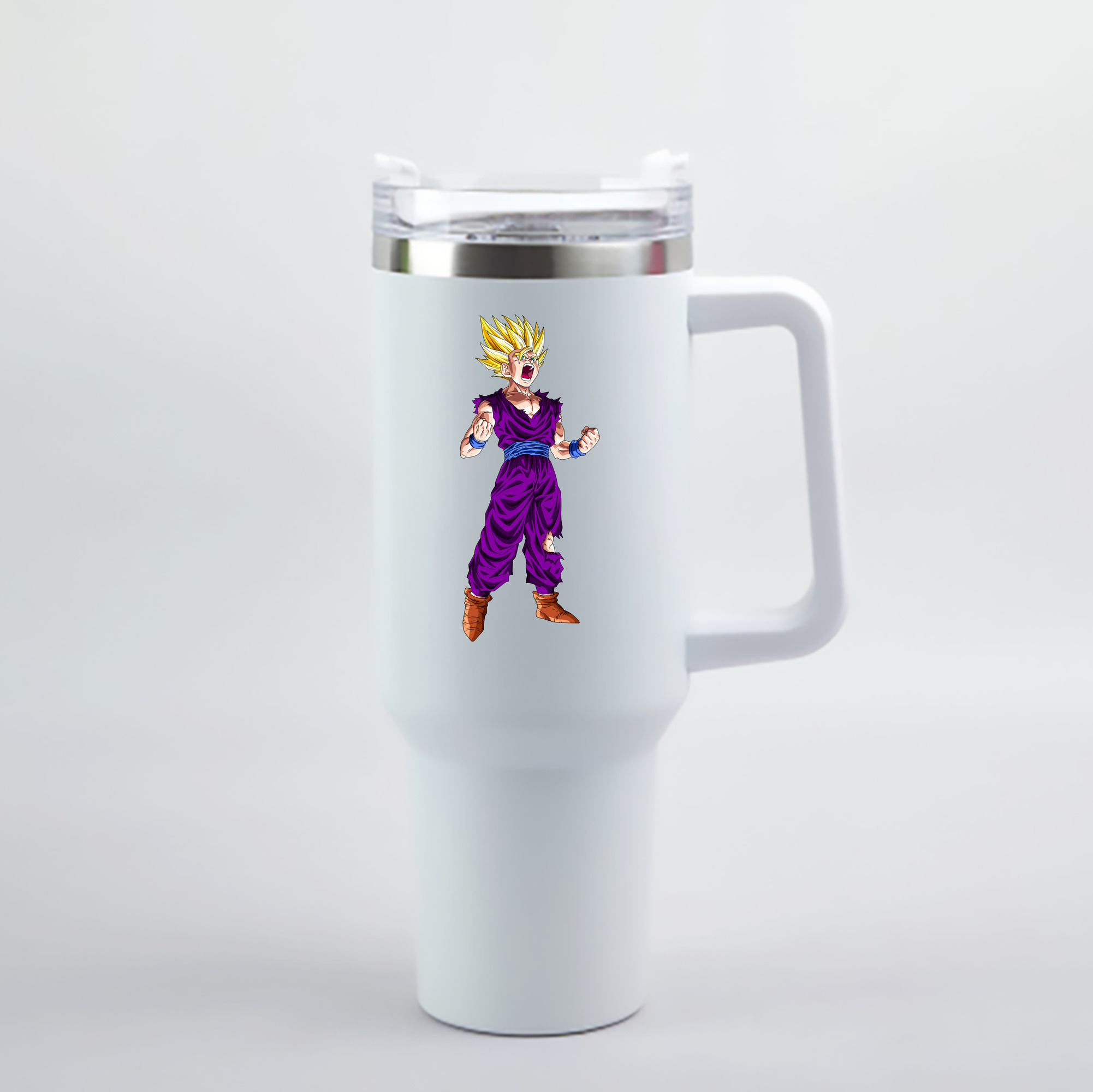 （画像用） ドラゴンボール 孫 悟飯（そんごはん）DRAGON BALL Son Gohan 1200mL車用タンブラー - クリスタルステッカー（プラスチックストロー付き）