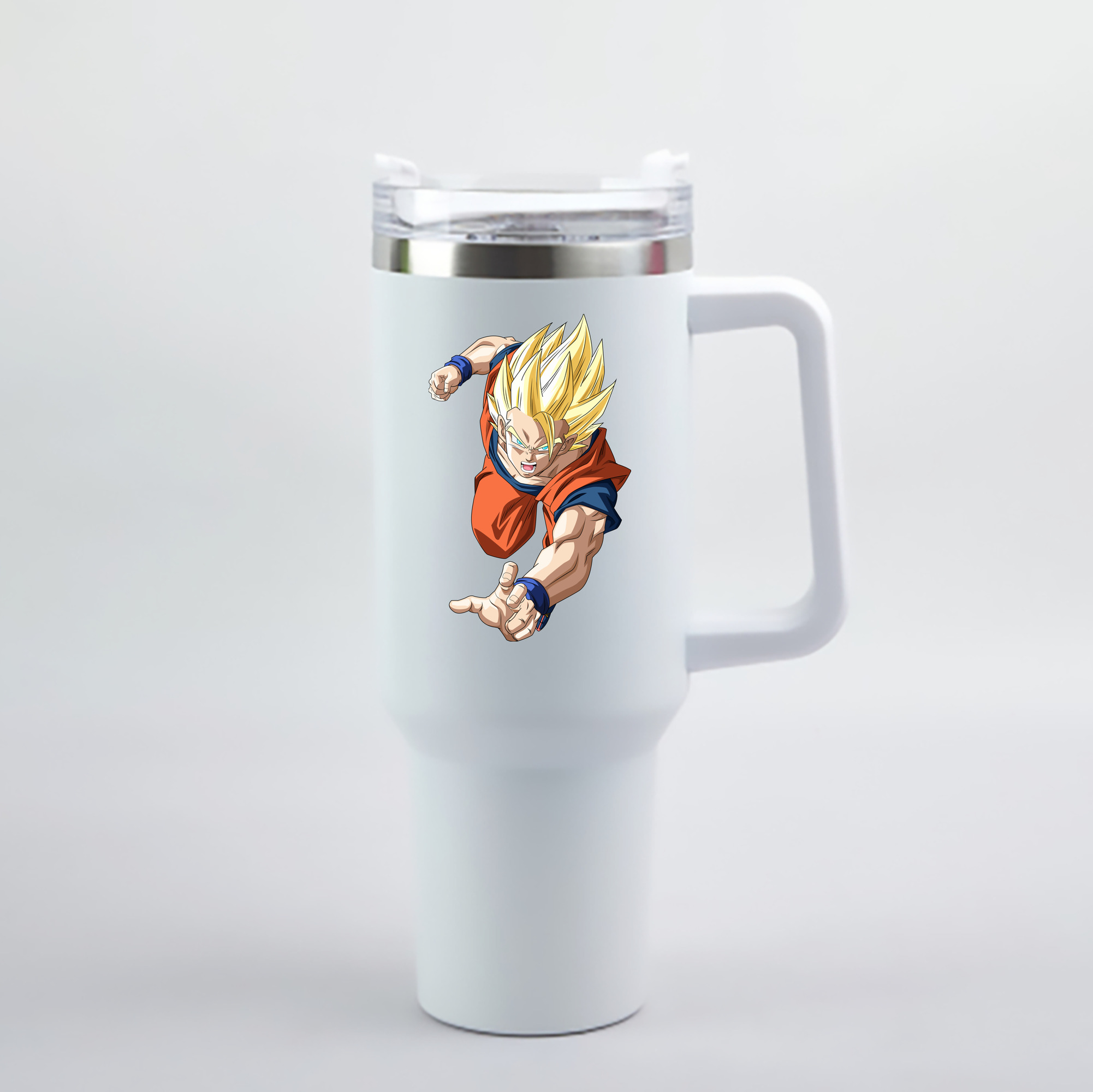 （画像用） ドラゴンボール 孫 悟飯（そんごはん）DRAGON BALL Son Gohan 1200mL車用タンブラー - クリスタルステッカー（プラスチックストロー付き）