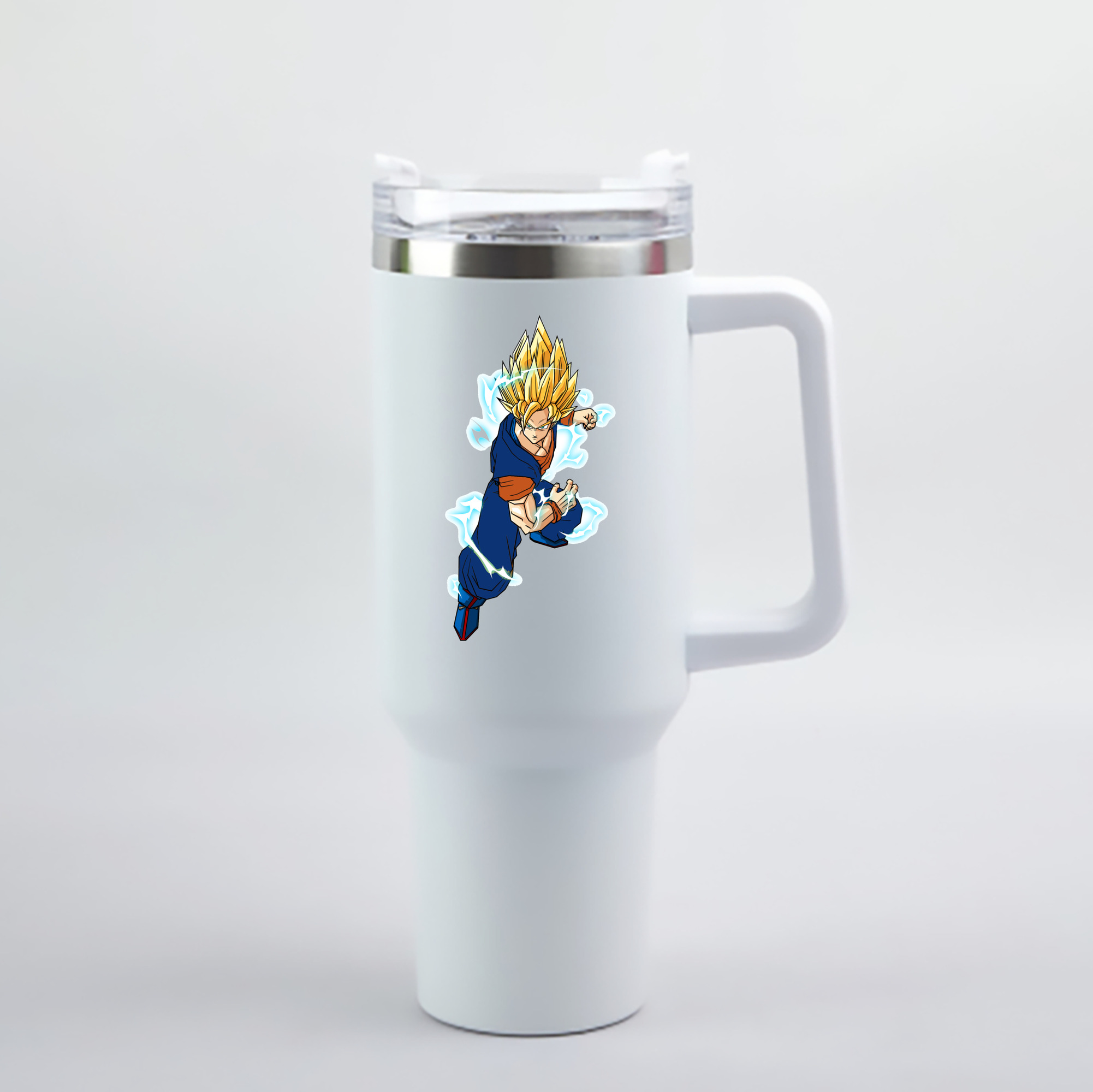 （画像用） ドラゴンボール 孫 悟飯（そんごはん）DRAGON BALL Son Gohan 1200mL車用タンブラー - クリスタルステッカー（プラスチックストロー付き）