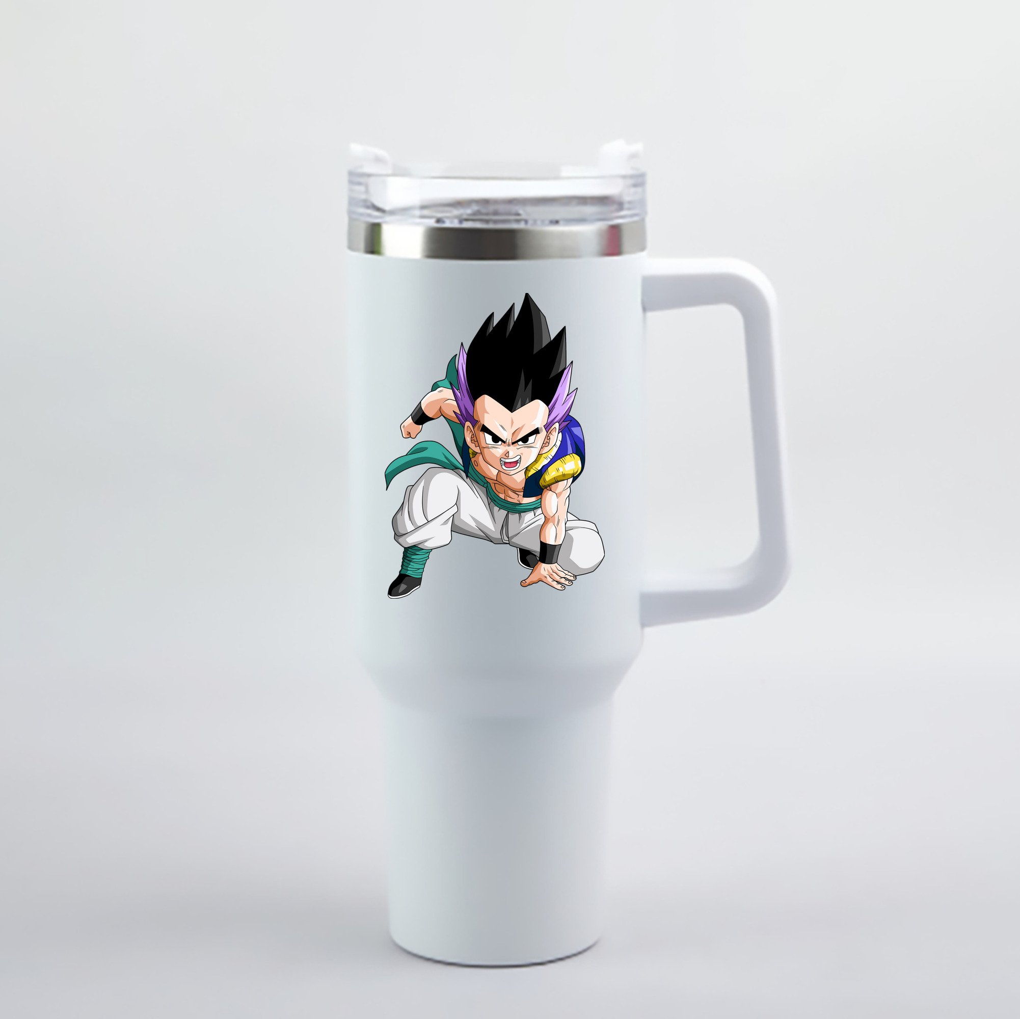 （画像用） ドラゴンボール 孫 悟飯（そんごはん）DRAGON BALL Son Gohan 1200mL車用タンブラー - クリスタルステッカー（プラスチックストロー付き）