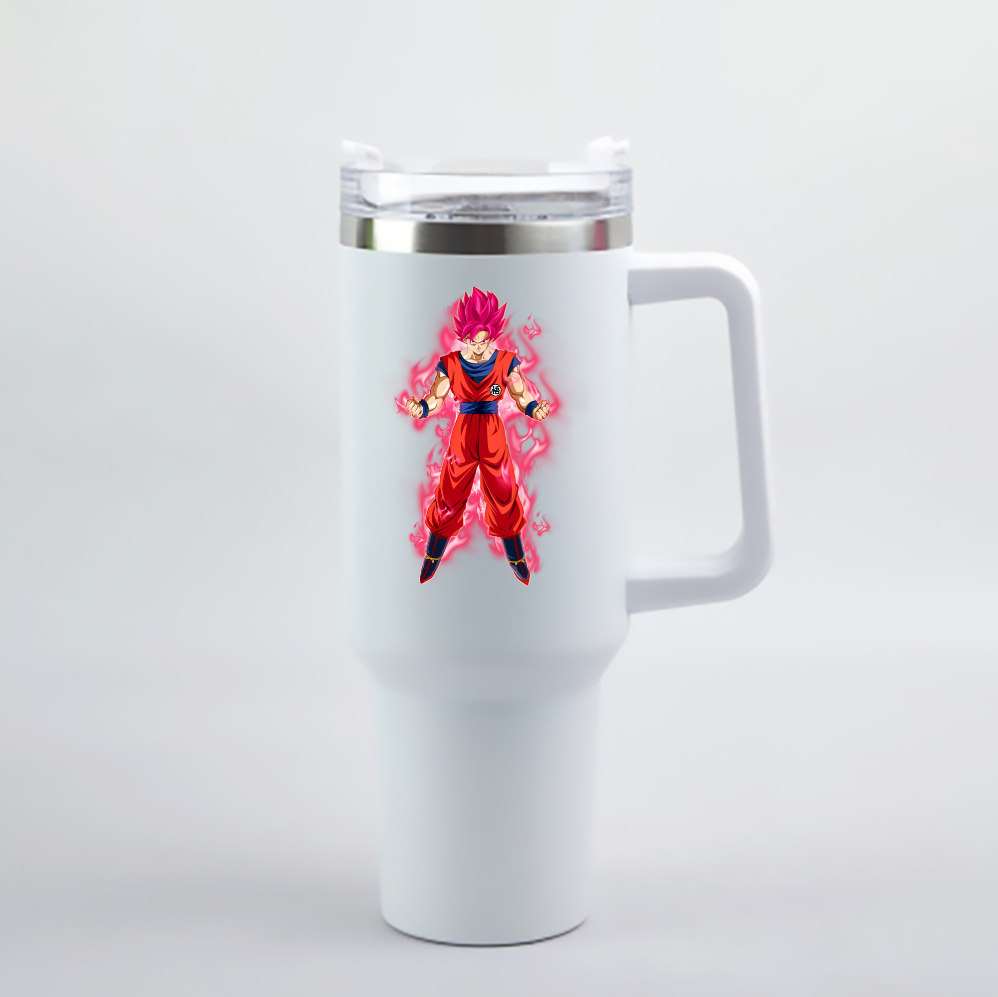 （画像用） ドラゴンボール 孫 悟飯（そんごはん）DRAGON BALL Son Gohan 1200mL車用タンブラー - クリスタルステッカー（プラスチックストロー付き）