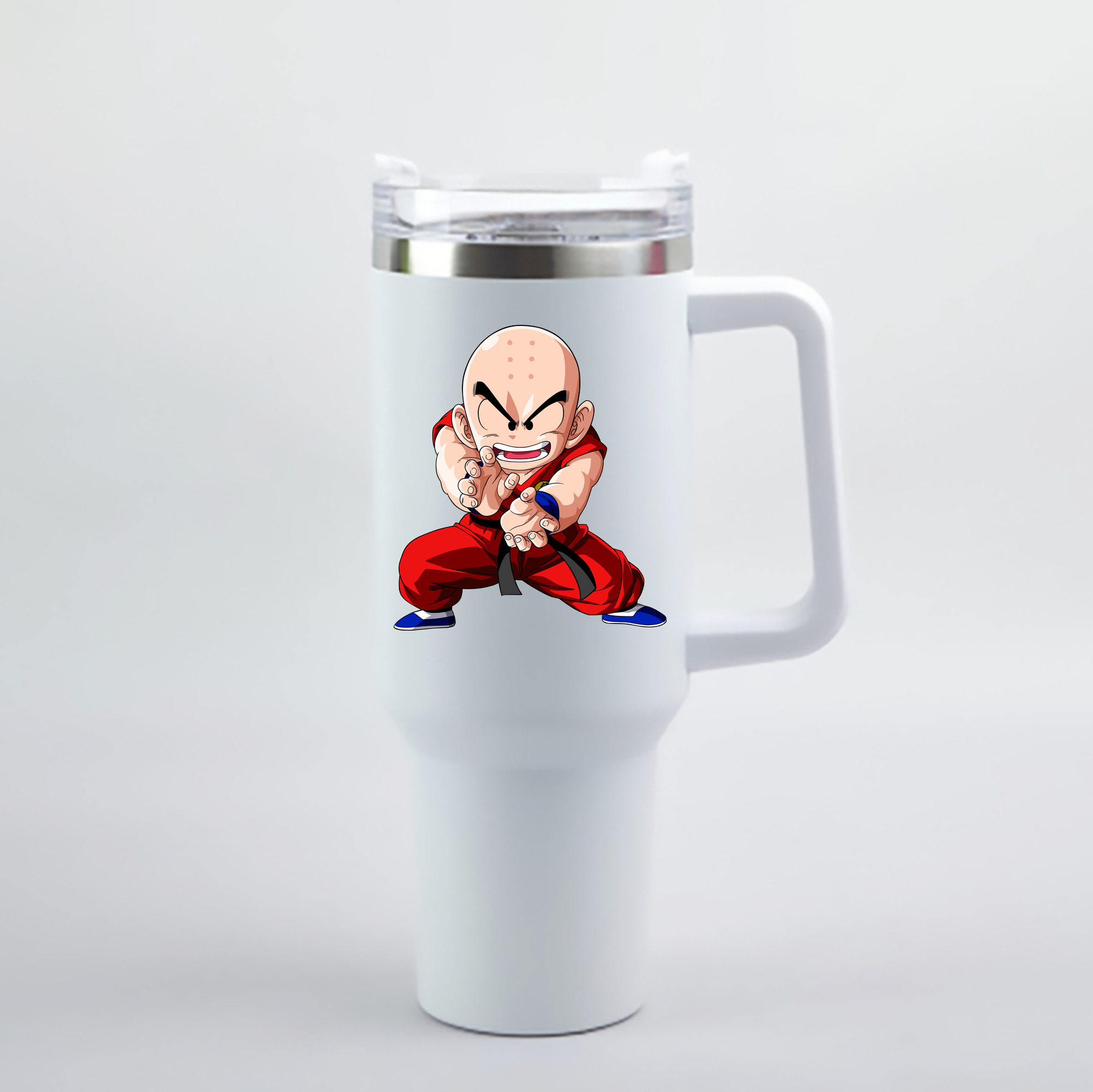 （画像用） ドラゴンボール クリリン DRAGON BALL krillin 1200mL車用タンブラー - クリスタルステッカー（プラスチックストロー付き）