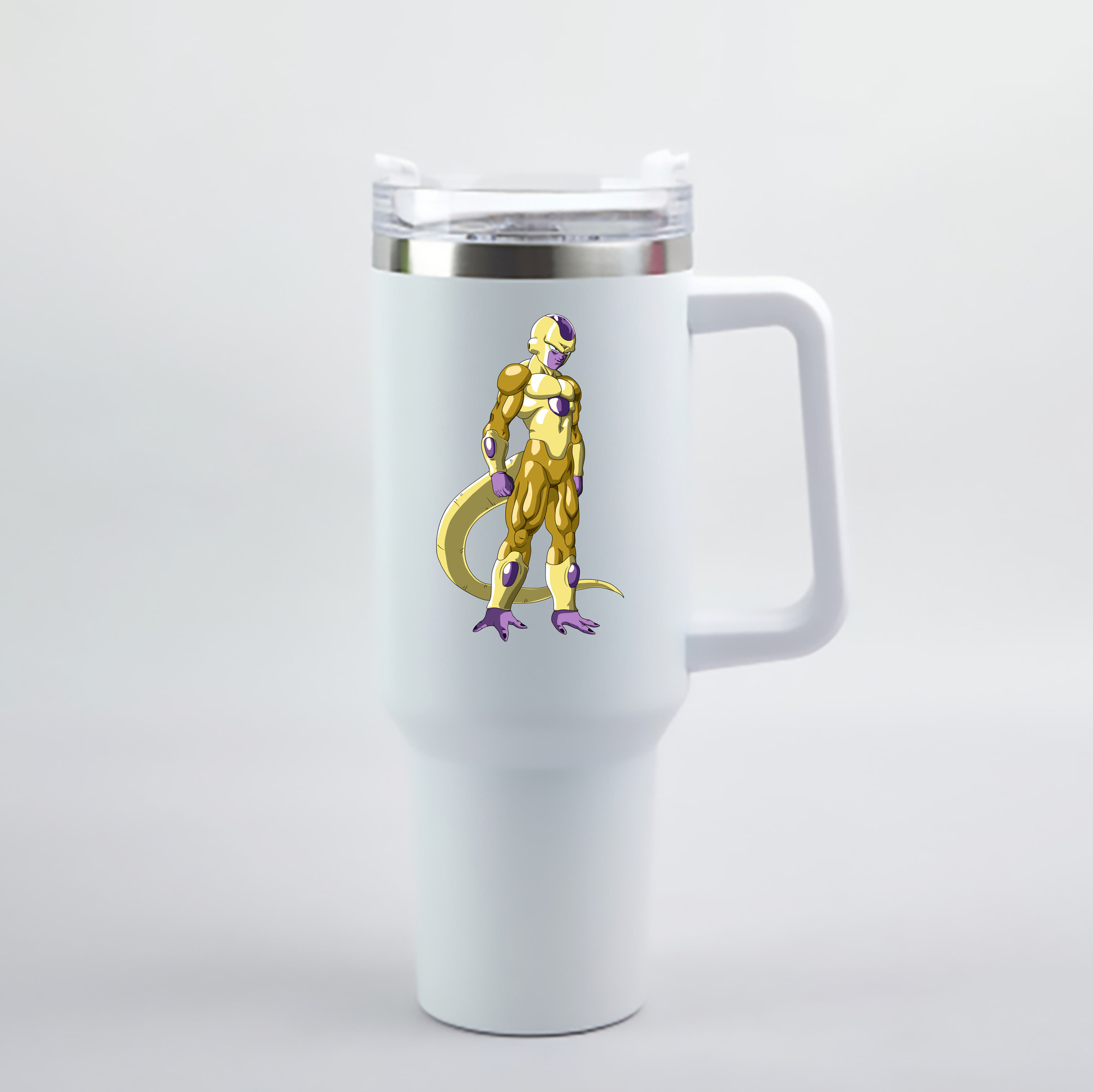 （画像用） ドラゴンボール フリーザ DRAGON BALL Frieza 1200mL車用タンブラー - クリスタルステッカー（プラスチックストロー付き）