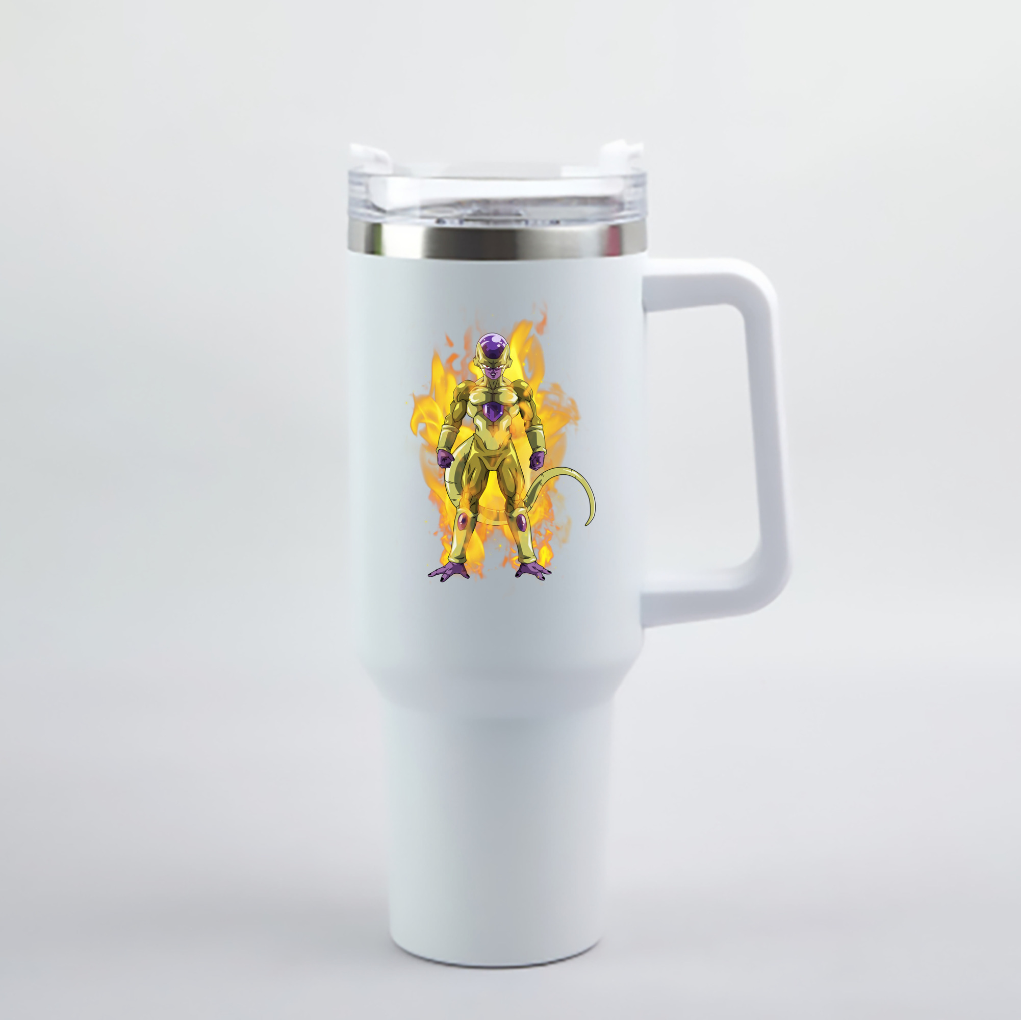 （画像用） ドラゴンボール フリーザ DRAGON BALL Frieza 1200mL車用タンブラー - クリスタルステッカー（プラスチックストロー付き）