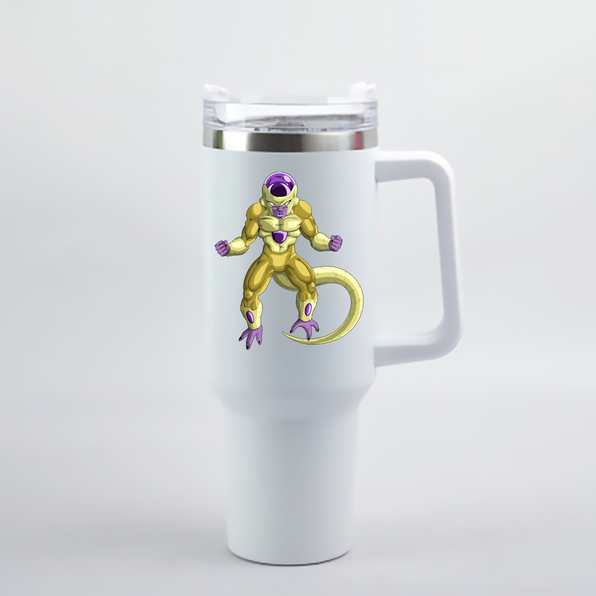 （画像用） ドラゴンボール フリーザ DRAGON BALL Frieza 1200mL車用タンブラー - クリスタルステッカー（プラスチックストロー付き）