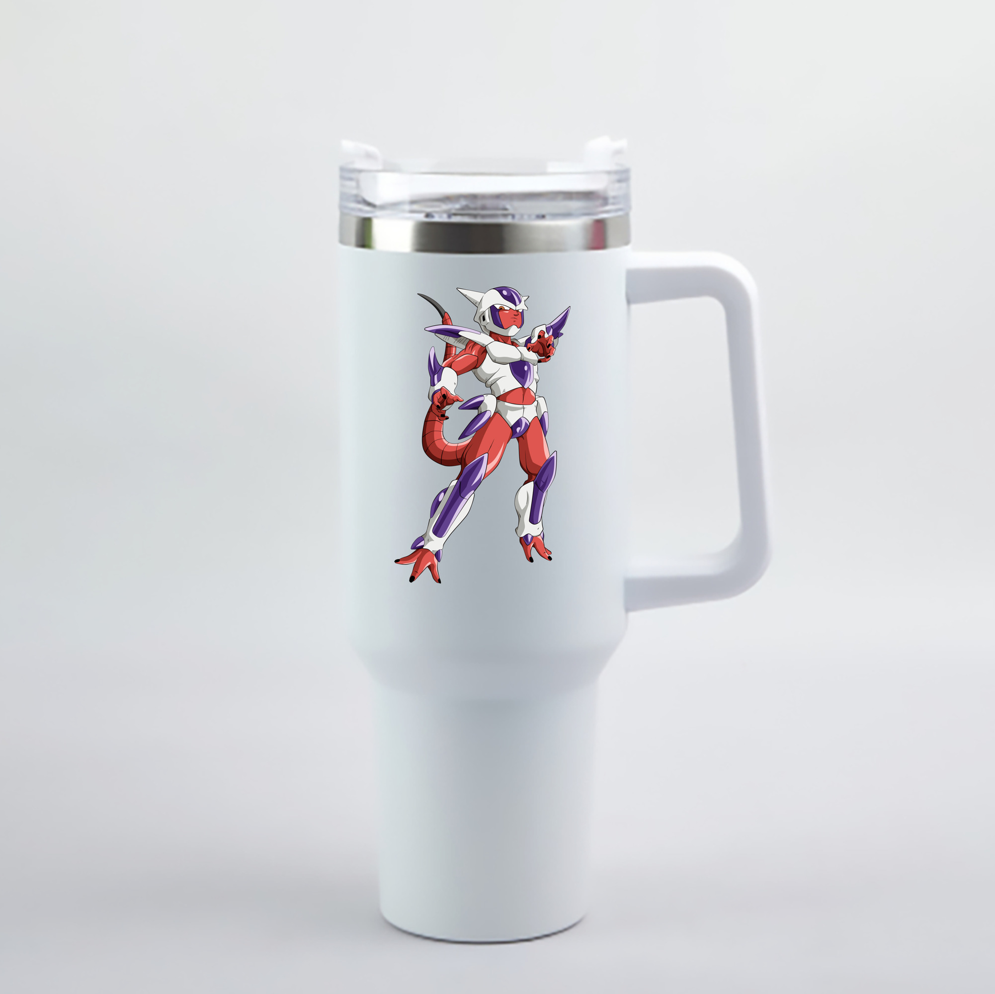 （画像用） ドラゴンボール フリーザ DRAGON BALL Frieza 1200mL車用タンブラー - クリスタルステッカー（プラスチックストロー付き）