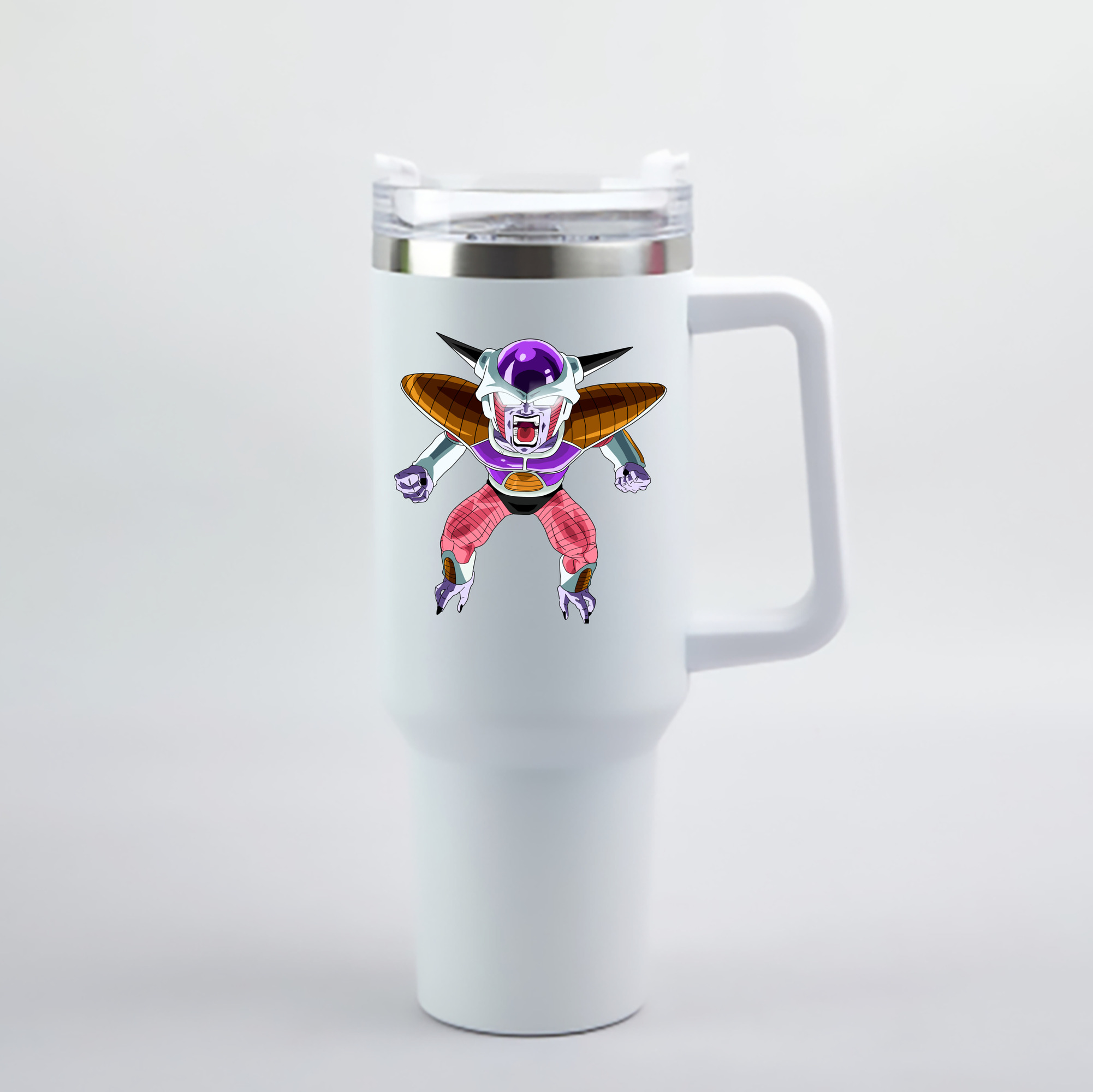 （画像用） ドラゴンボール フリーザ DRAGON BALL Frieza 1200mL車用タンブラー - クリスタルステッカー（プラスチックストロー付き）